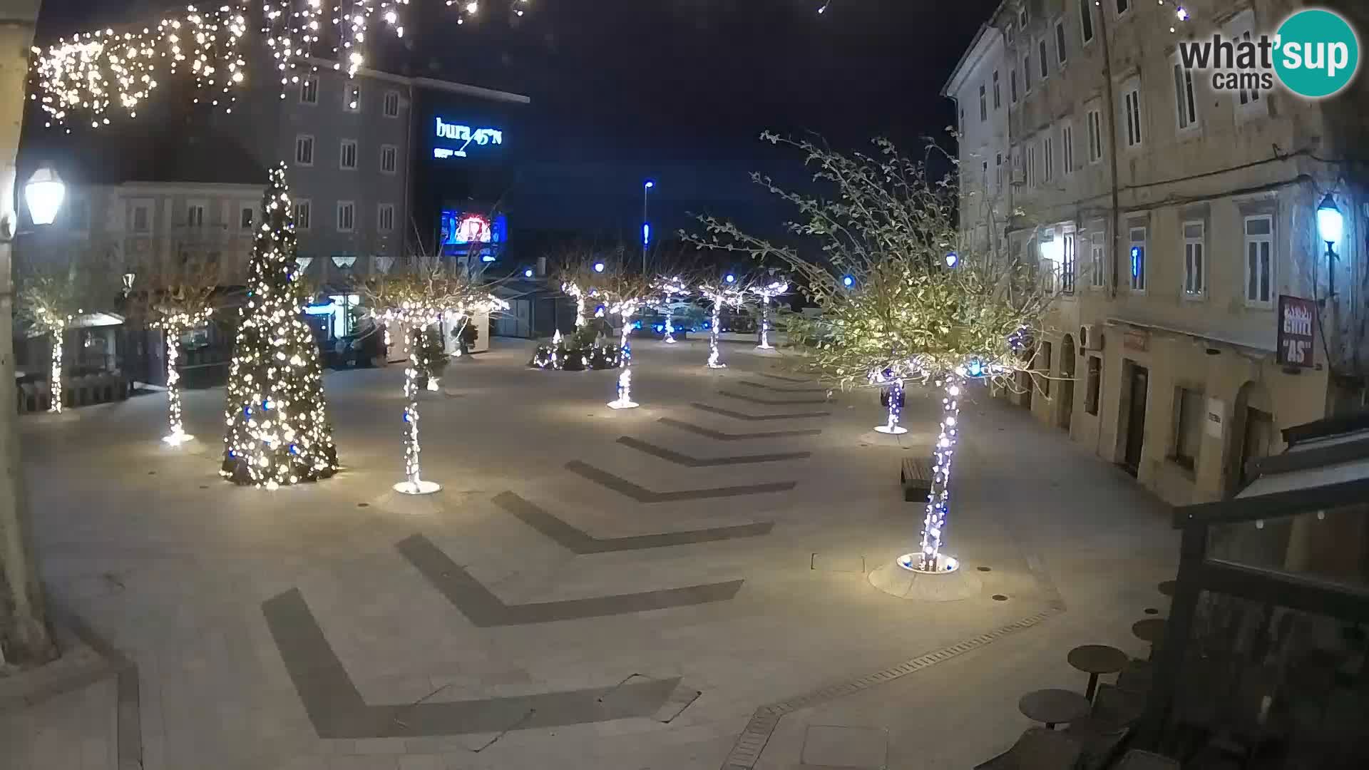 Centro de la ciudad de Senj – plaza Pavlin – Live Cam Dalmacia
