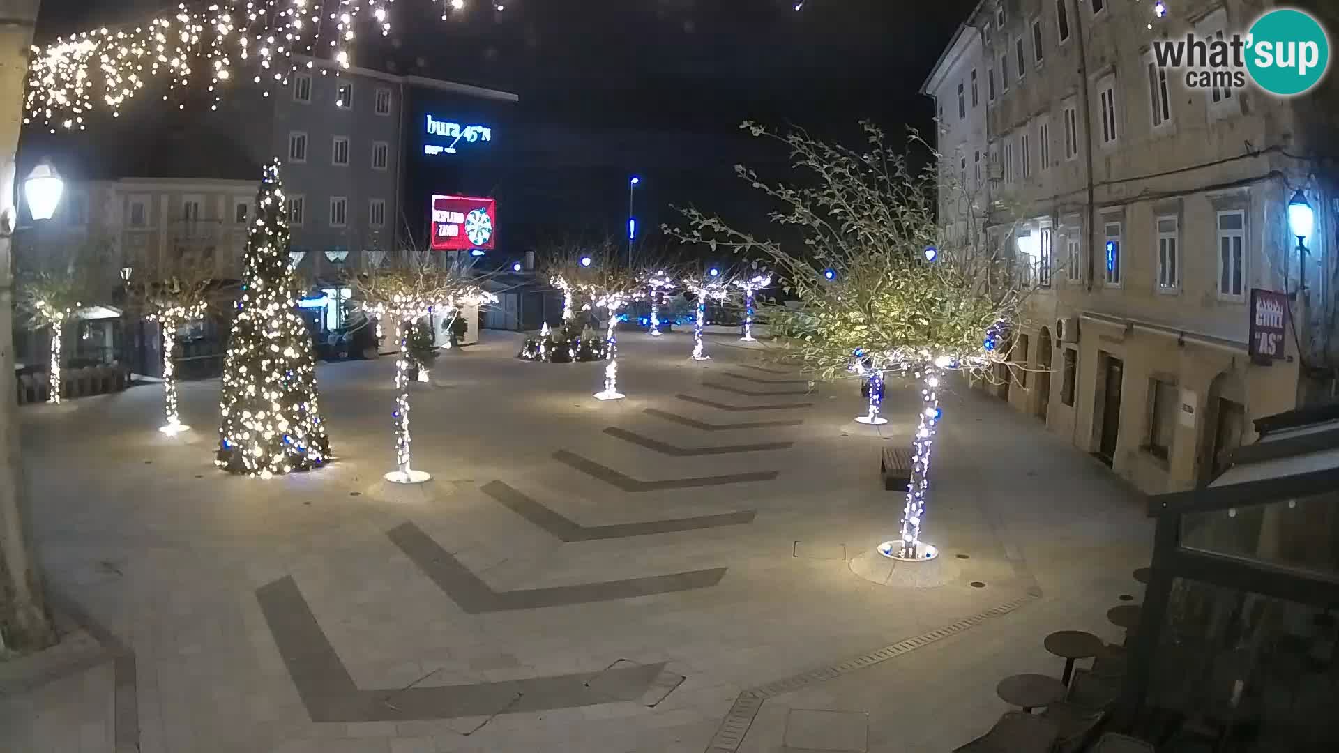 Centro de la ciudad de Senj – plaza Pavlin – Live Cam Dalmacia