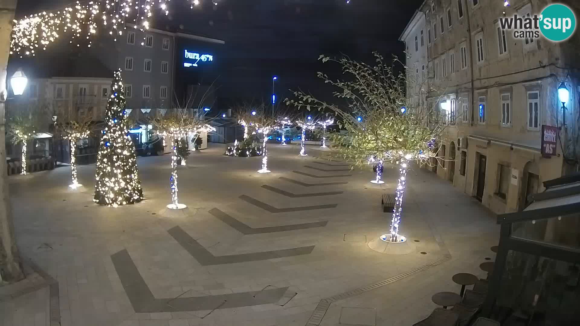 Zentrum der Stadt Senj – Pavlin platz – Live Cam Dalmatia