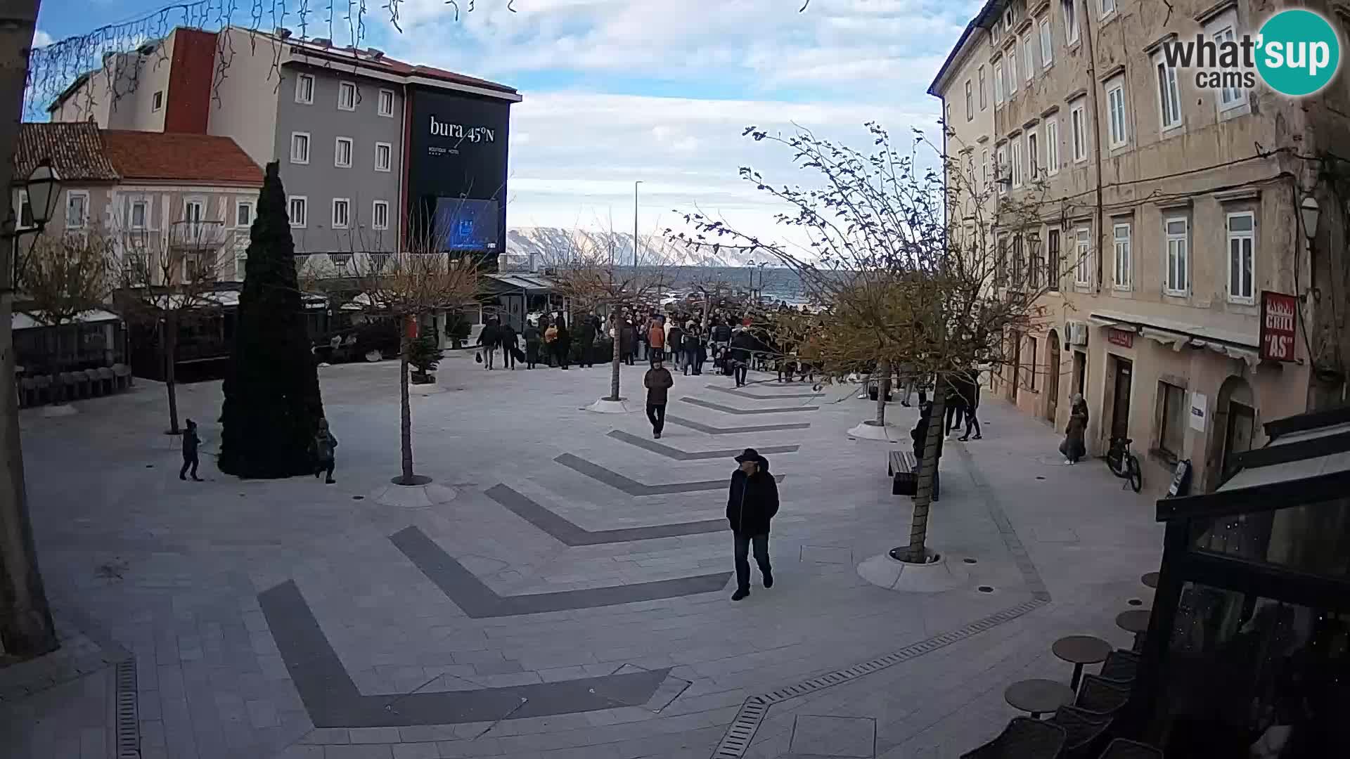 Centro de la ciudad de Senj – plaza Pavlin – Live Cam Dalmacia
