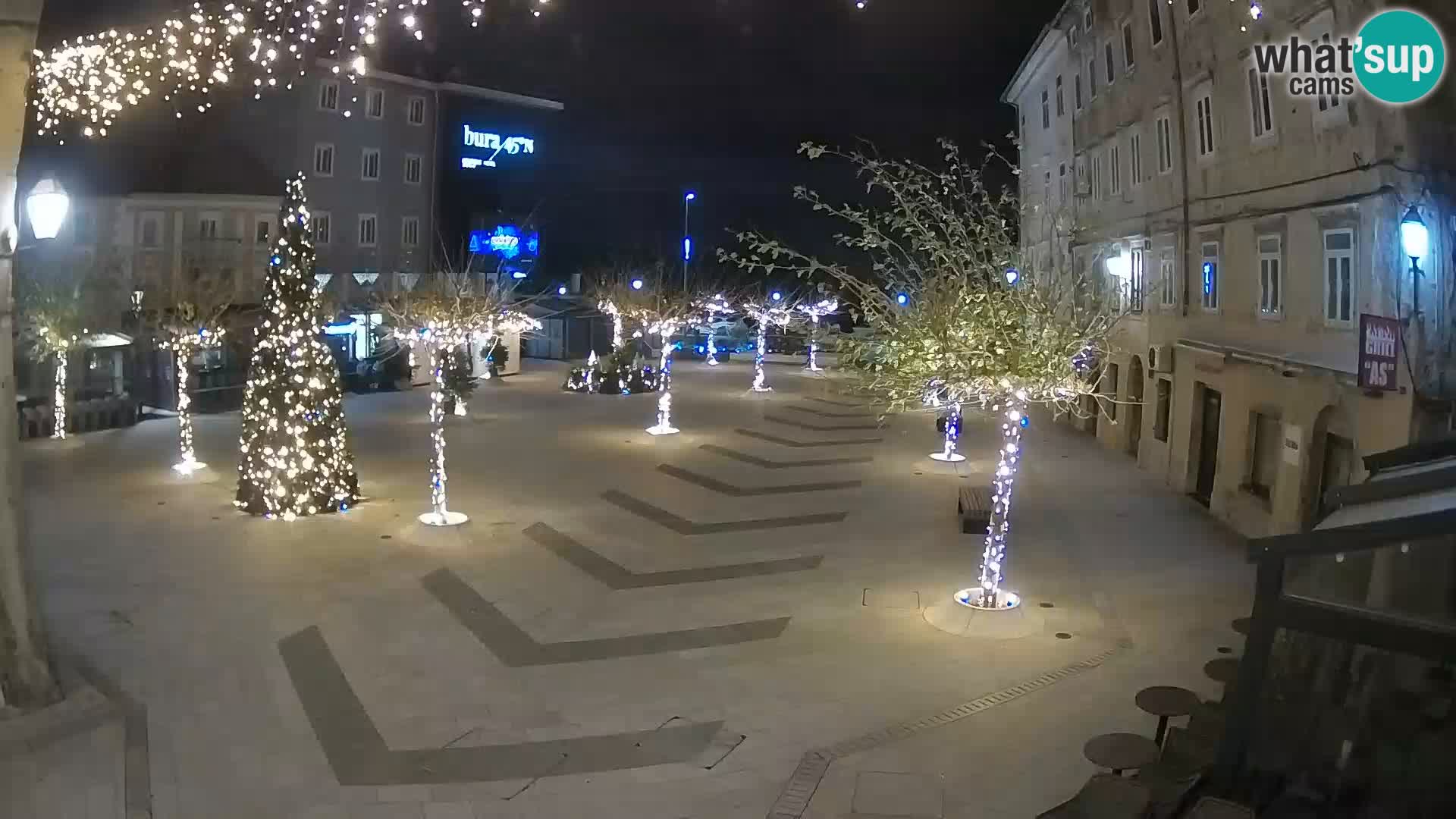Centre de la ville de Senj – Place Pavlin – Live Cam Dalmatie