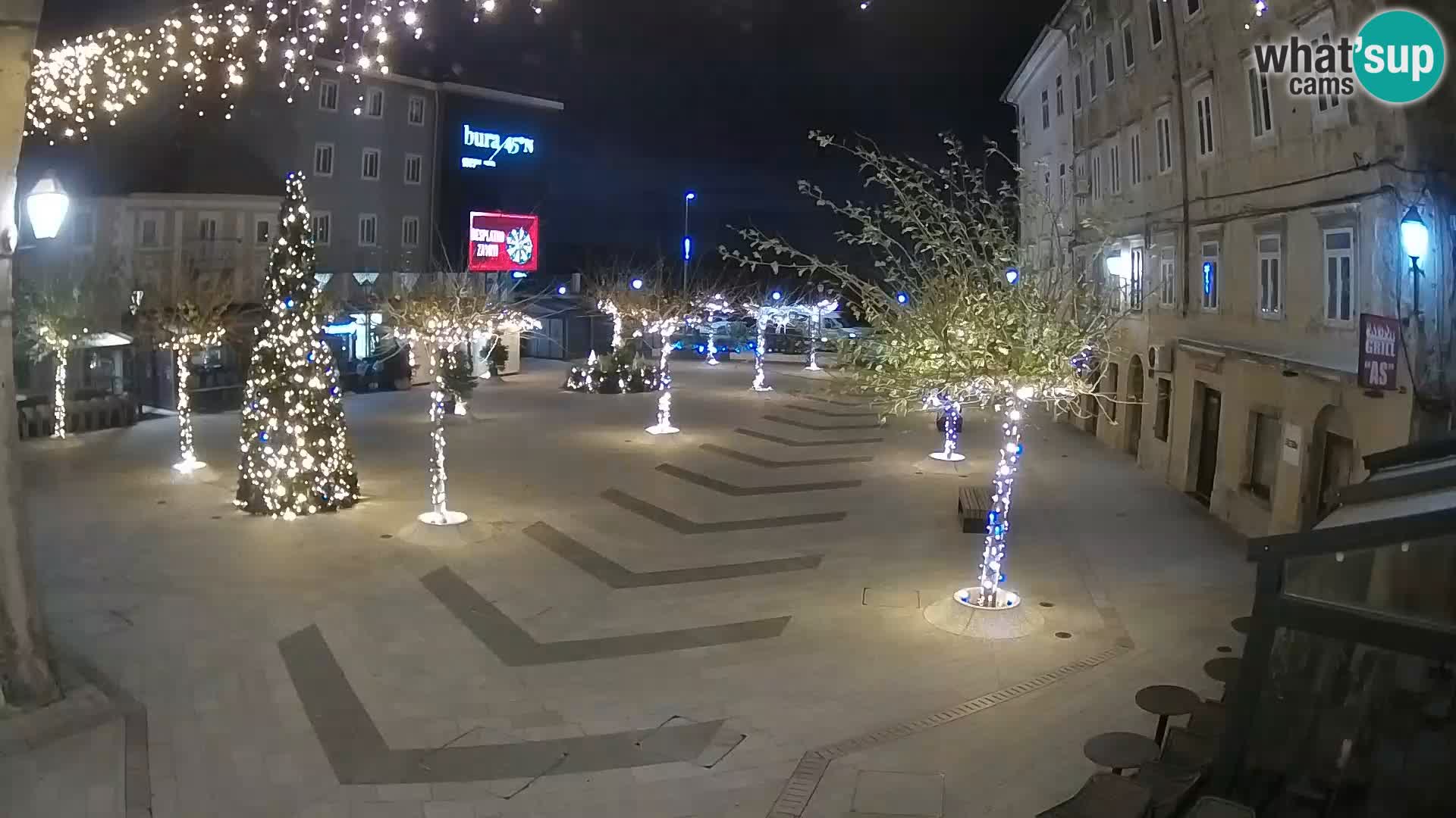 Center of Senj city – Pavlin square – Live Cam Dalmatia