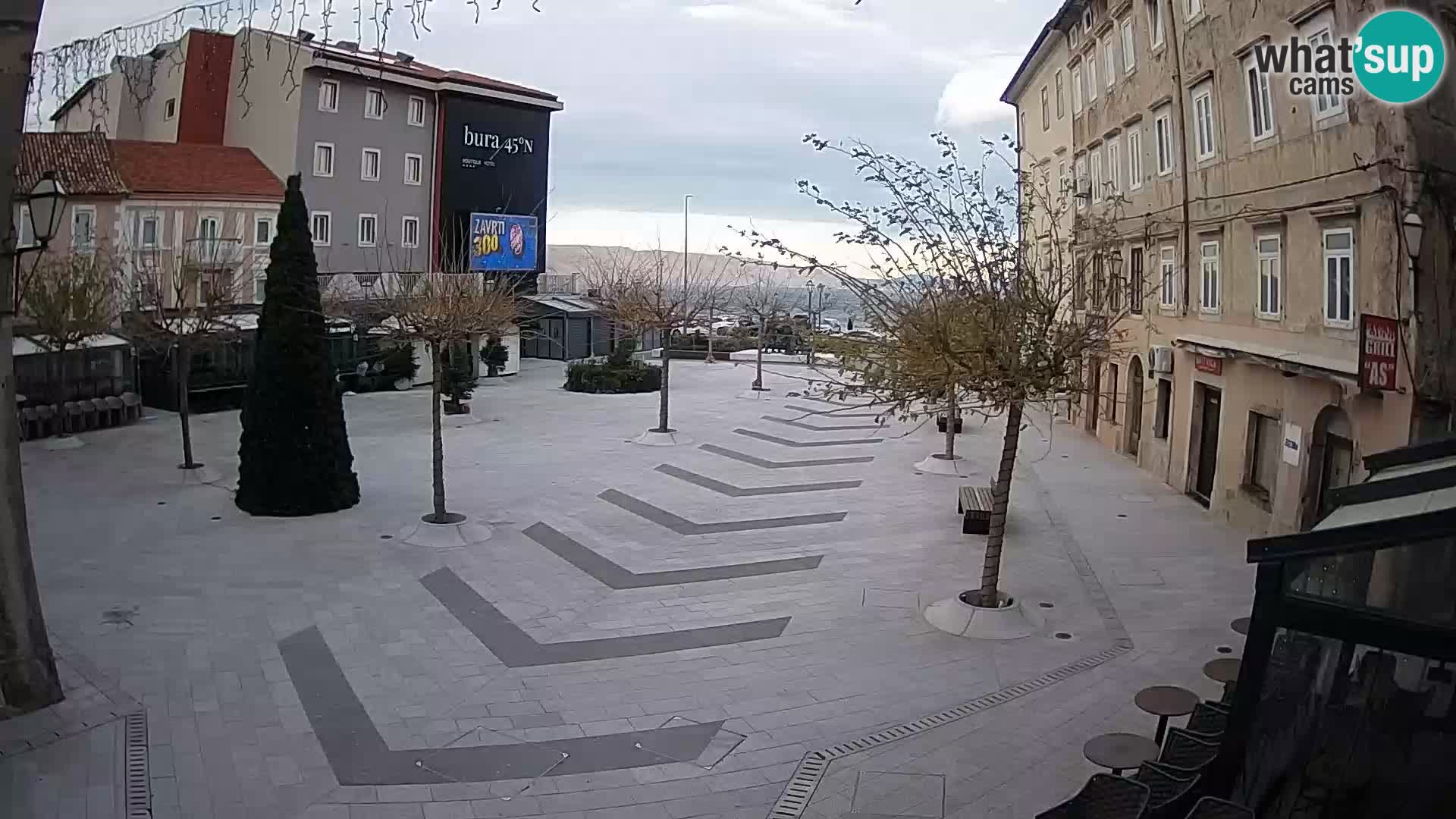 Centro della città di Senj – Piazza Pavlin – Live Cam Dalmazia