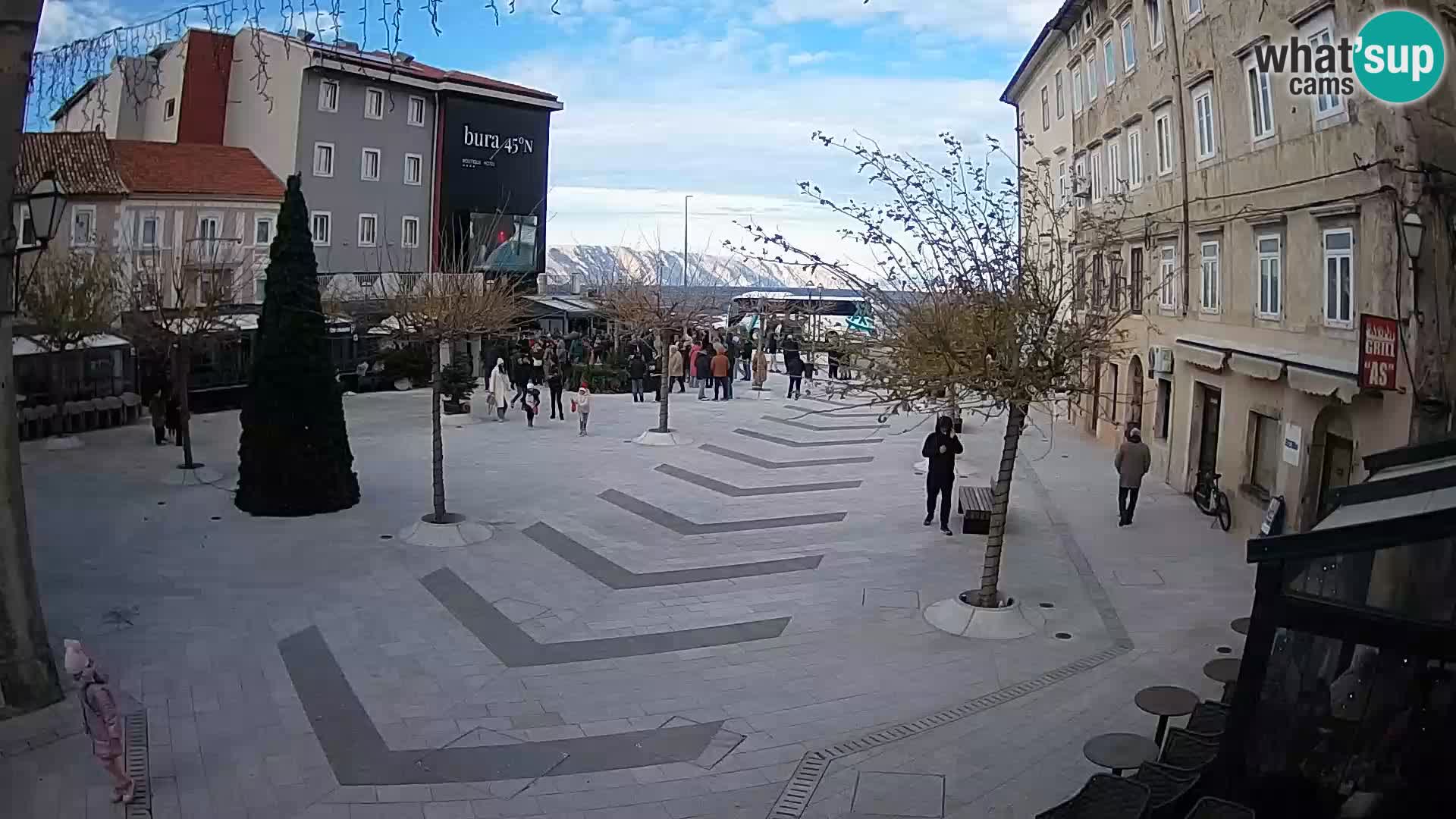 Centro della città di Senj – Piazza Pavlin – Live Cam Dalmazia