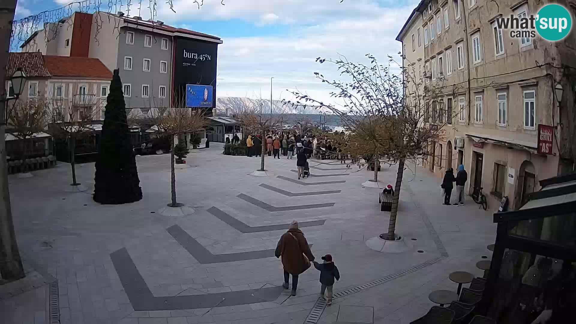 Centro della città di Senj – Piazza Pavlin – Live Cam Dalmazia