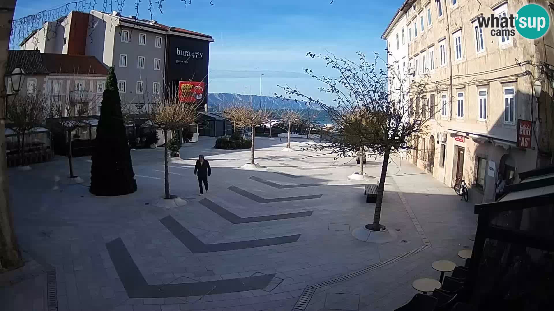 Centro della città di Senj – Piazza Pavlin – Live Cam Dalmazia
