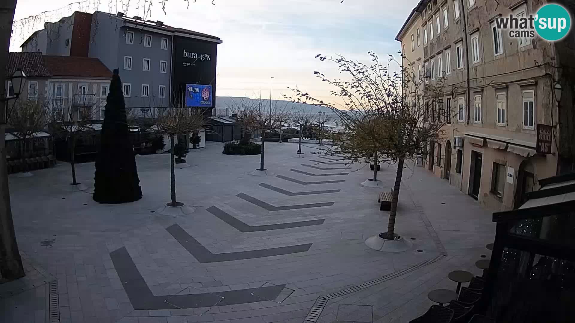 Centre de la ville de Senj – Place Pavlin – Live Cam Dalmatie