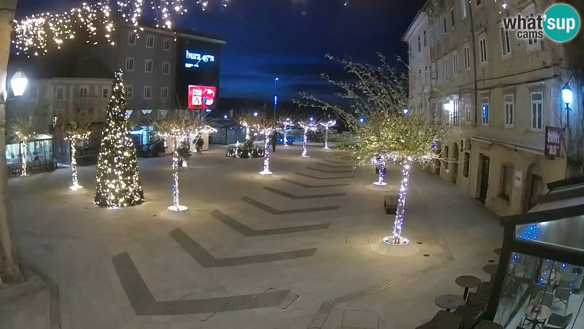 Centro della città di Senj – Piazza Pavlin – Live Cam Dalmazia