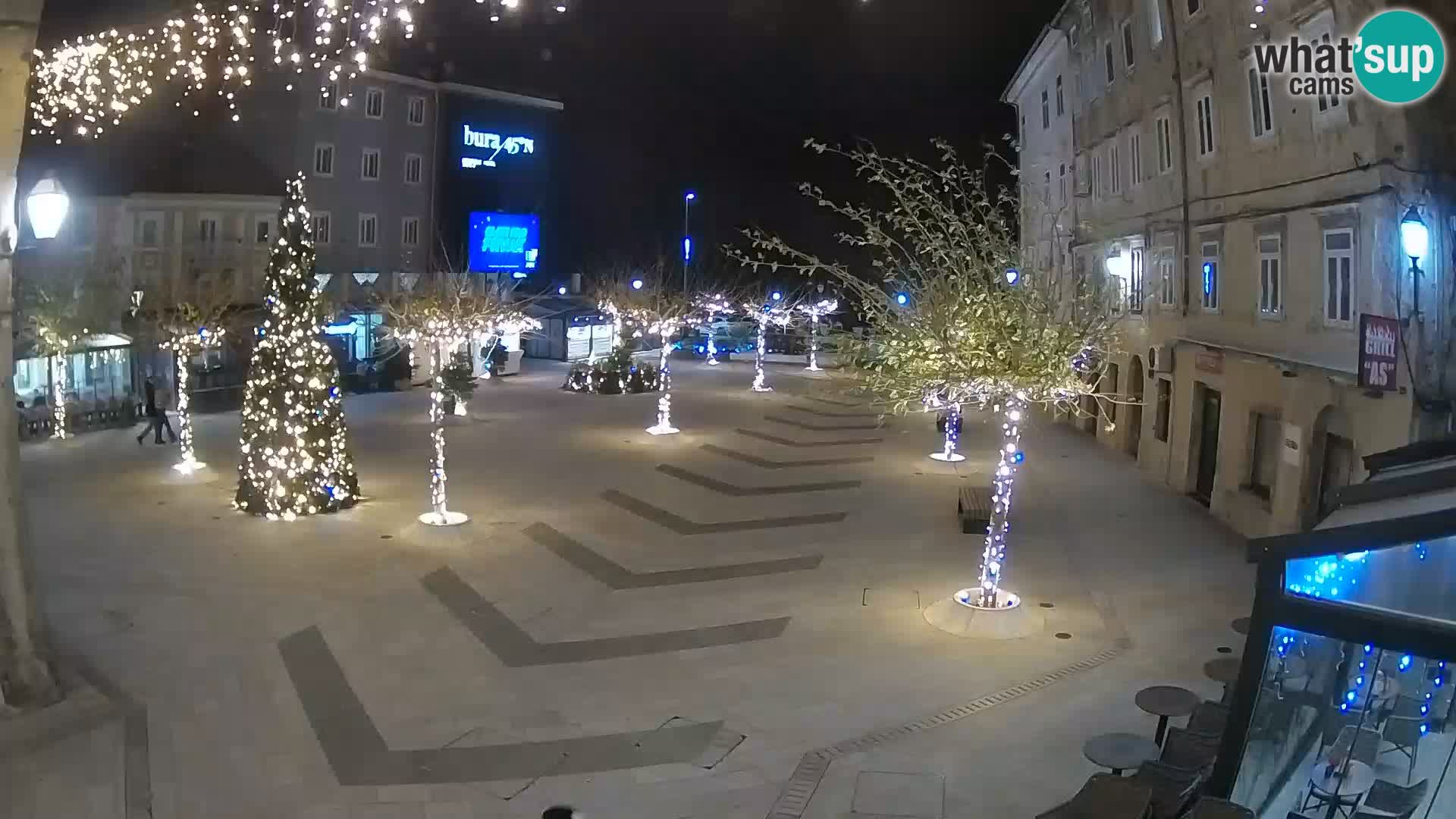 Zentrum der Stadt Senj – Pavlin platz – Live Cam Dalmatia