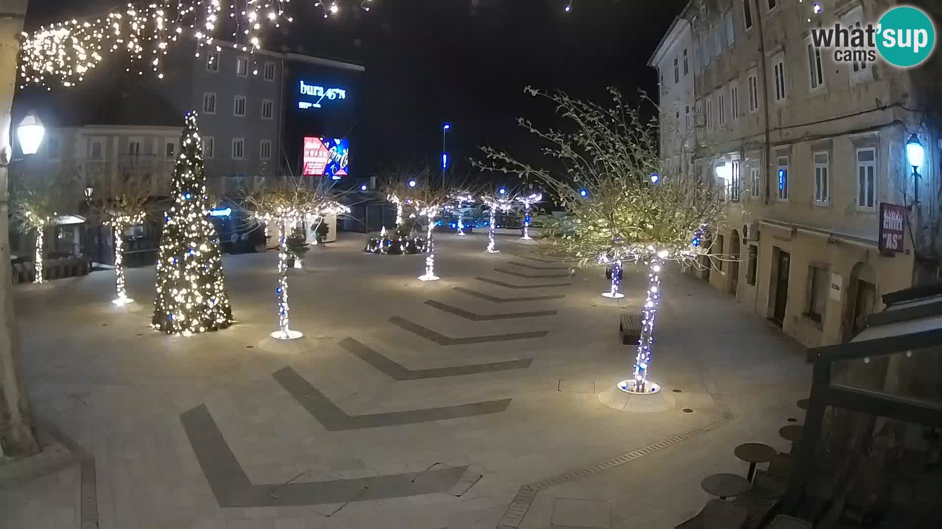 Centro de la ciudad de Senj – plaza Pavlin – Live Cam Dalmacia