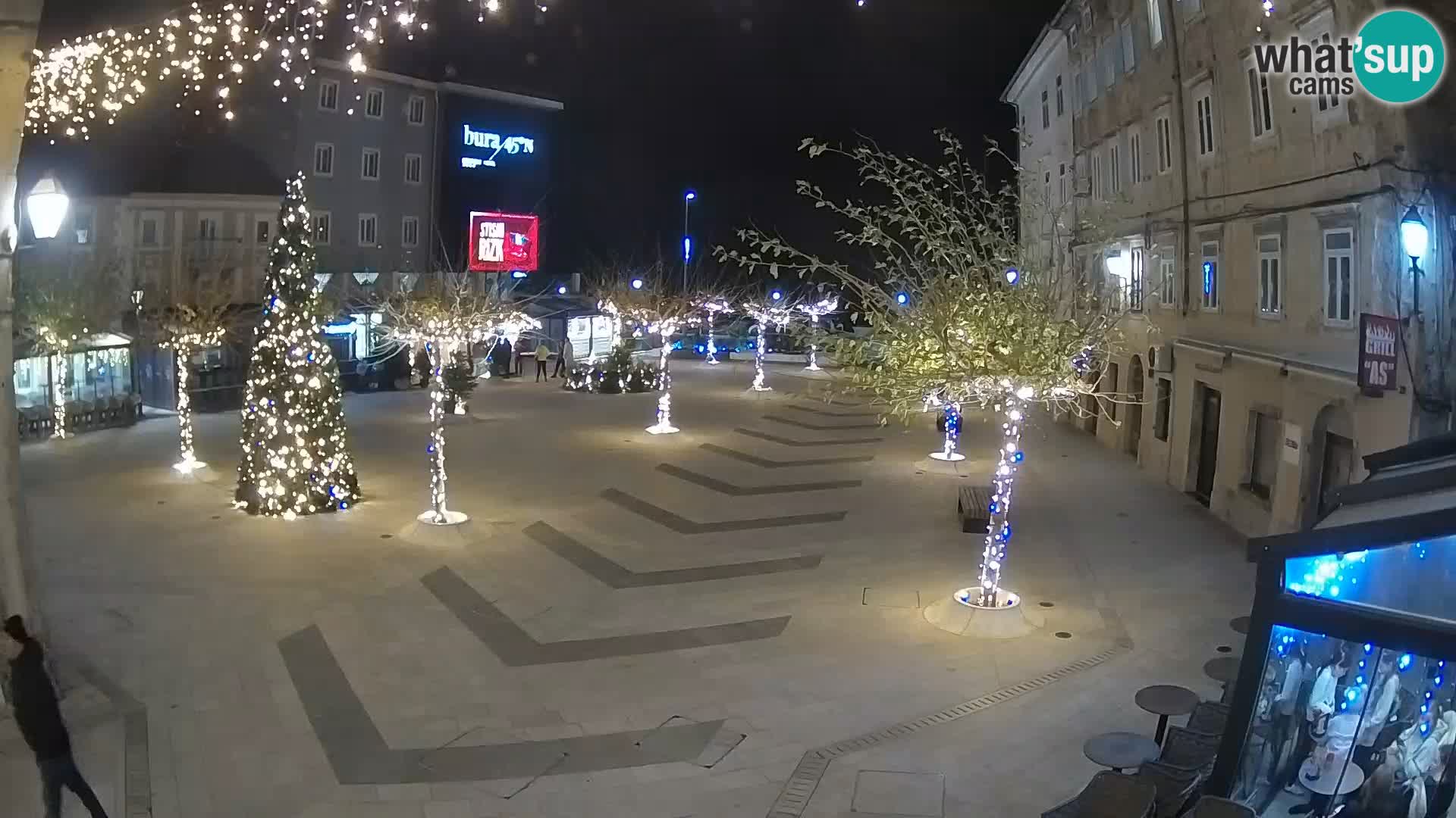 Centro de la ciudad de Senj – plaza Pavlin – Live Cam Dalmacia
