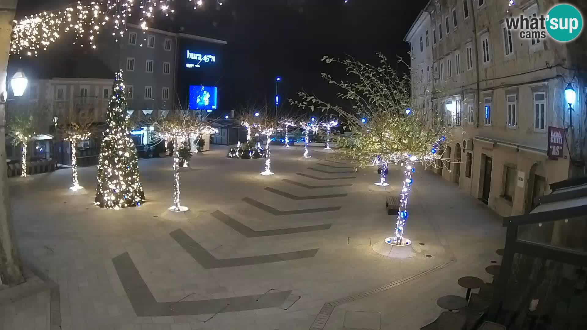 Centro de la ciudad de Senj – plaza Pavlin – Live Cam Dalmacia