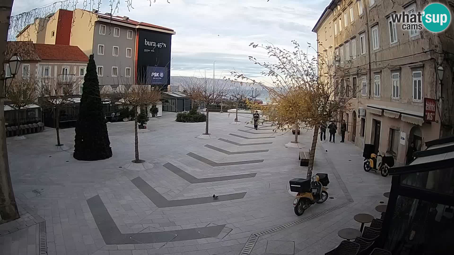 Centro della città di Senj – Piazza Pavlin – Live Cam Dalmazia