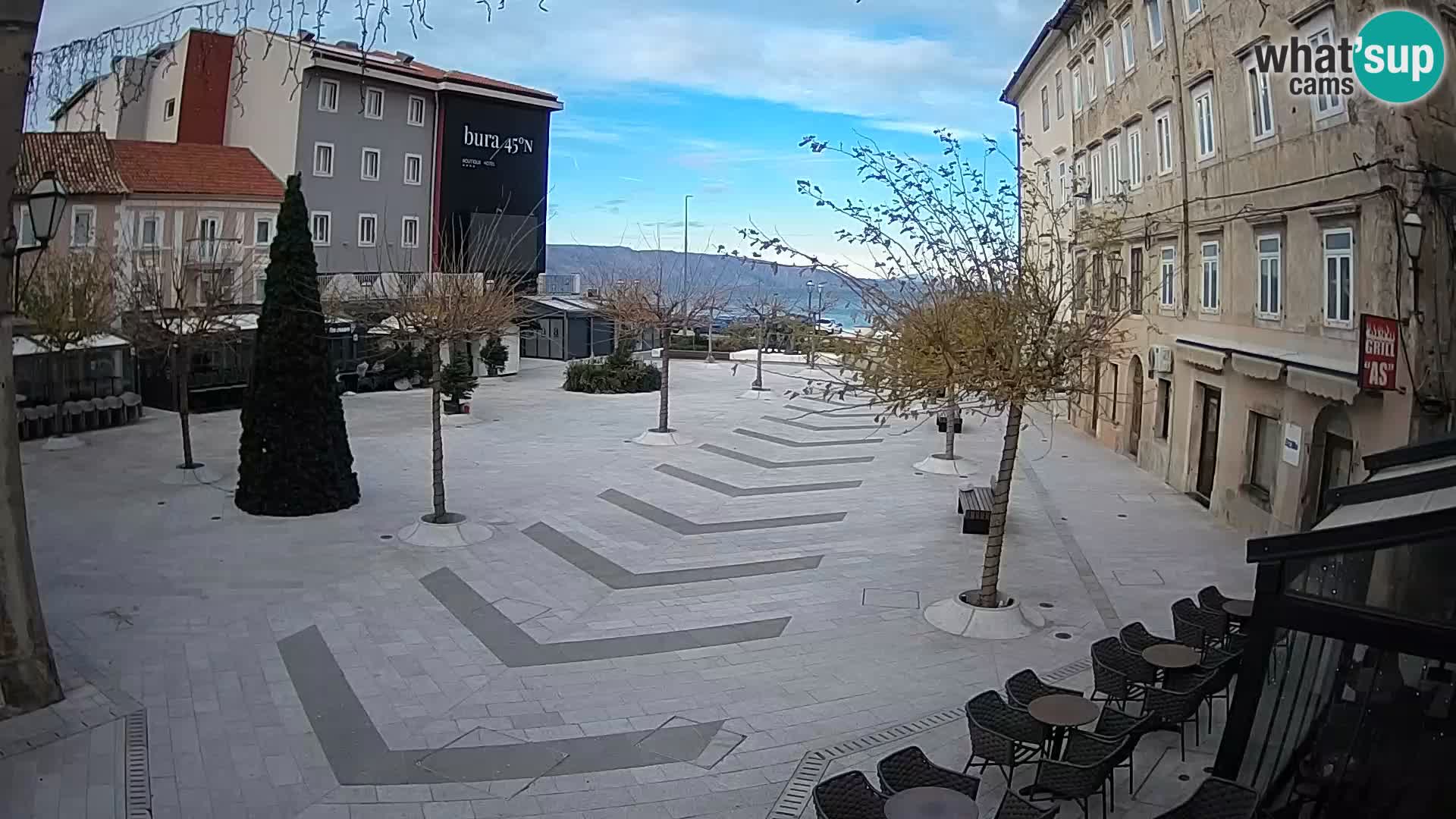 Centre de la ville de Senj – Place Pavlin – Live Cam Dalmatie