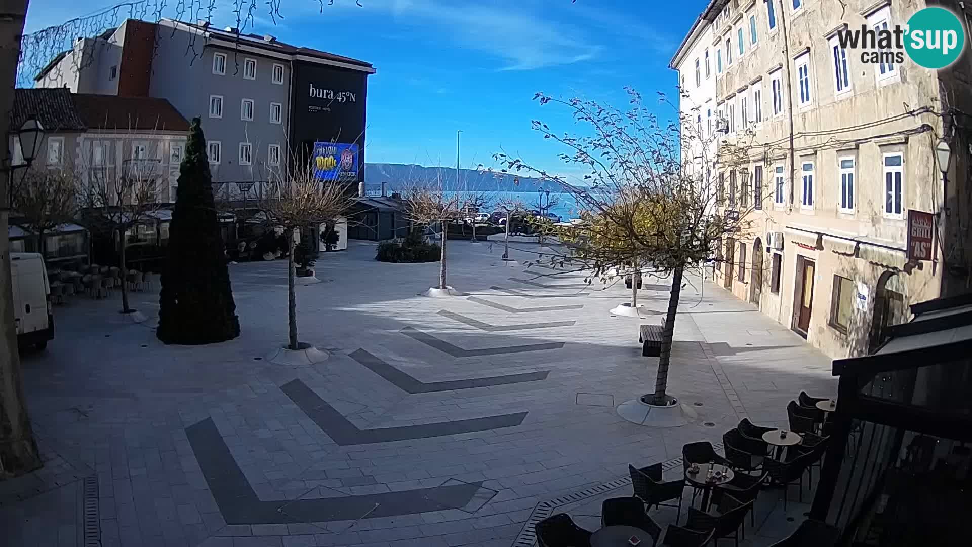 Centro de la ciudad de Senj – plaza Pavlin – Live Cam Dalmacia