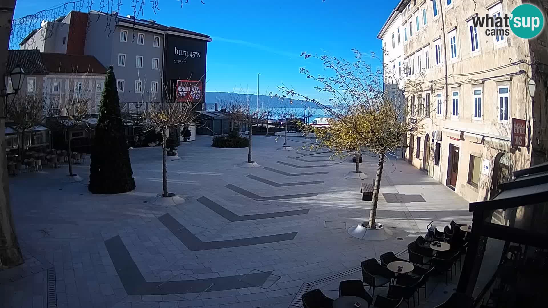 Center of Senj city – Pavlin square – Live Cam Dalmatia