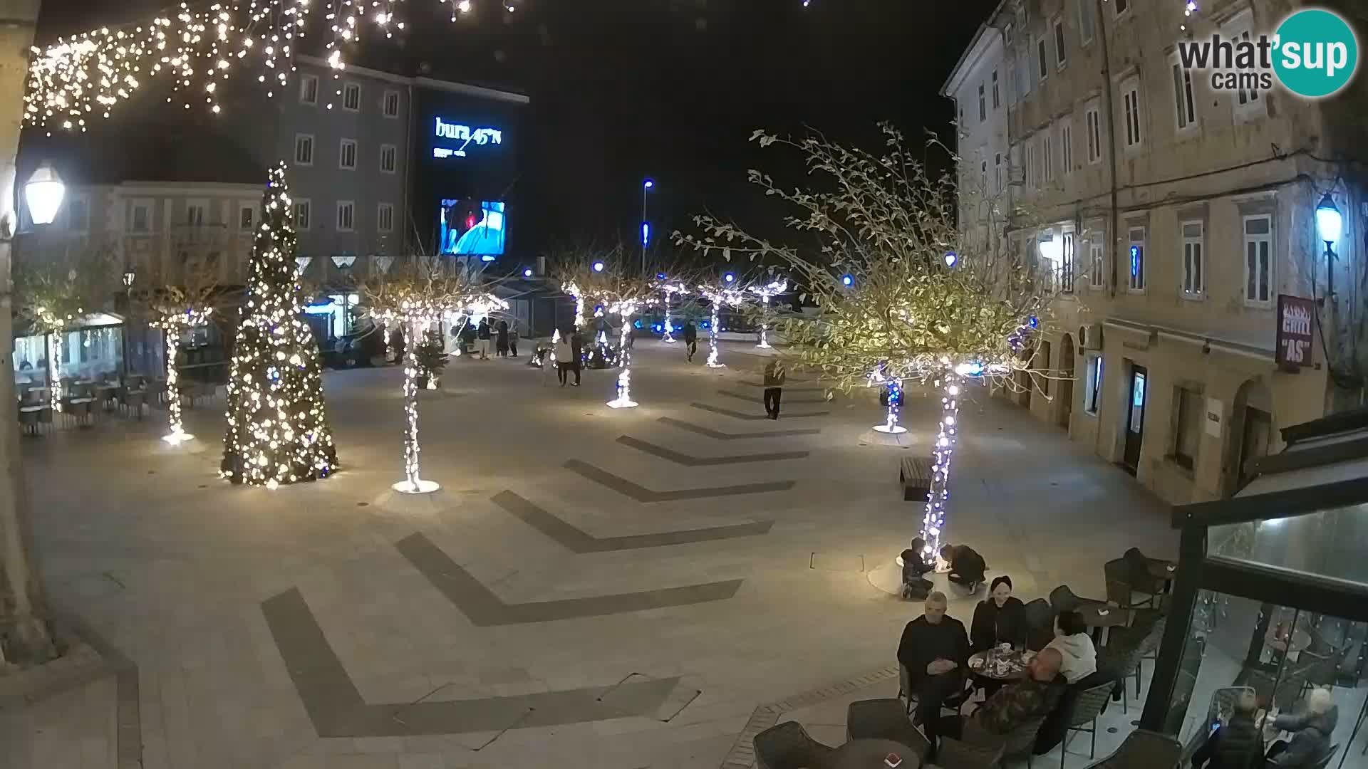 Centro de la ciudad de Senj – plaza Pavlin – Live Cam Dalmacia