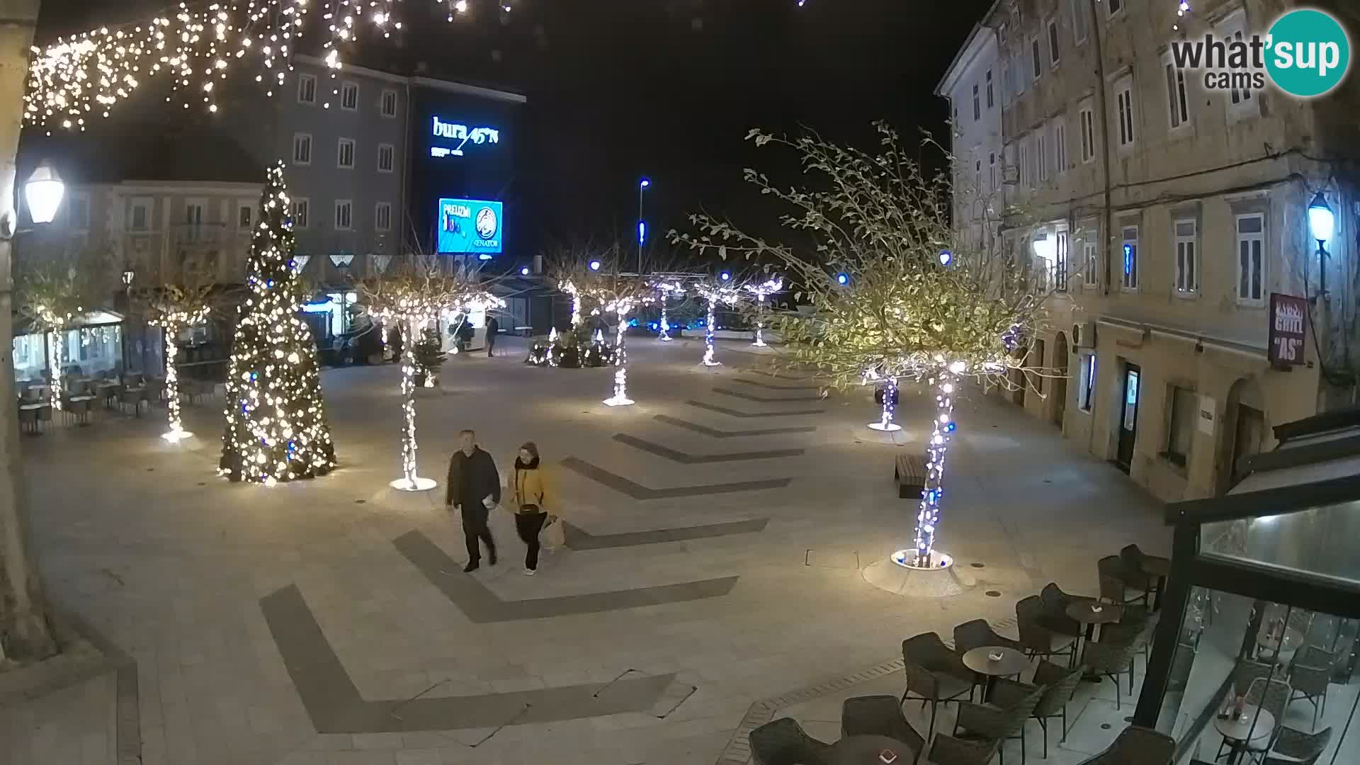 Center mesta Senj – Pavlinski trg – spletne kamere Dalmacija