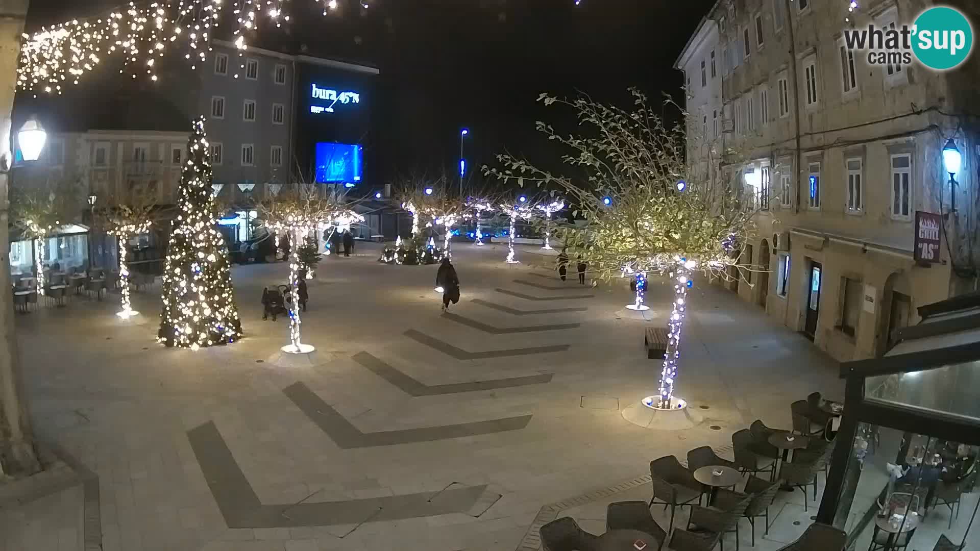 Centre de la ville de Senj – Place Pavlin – Live Cam Dalmatie