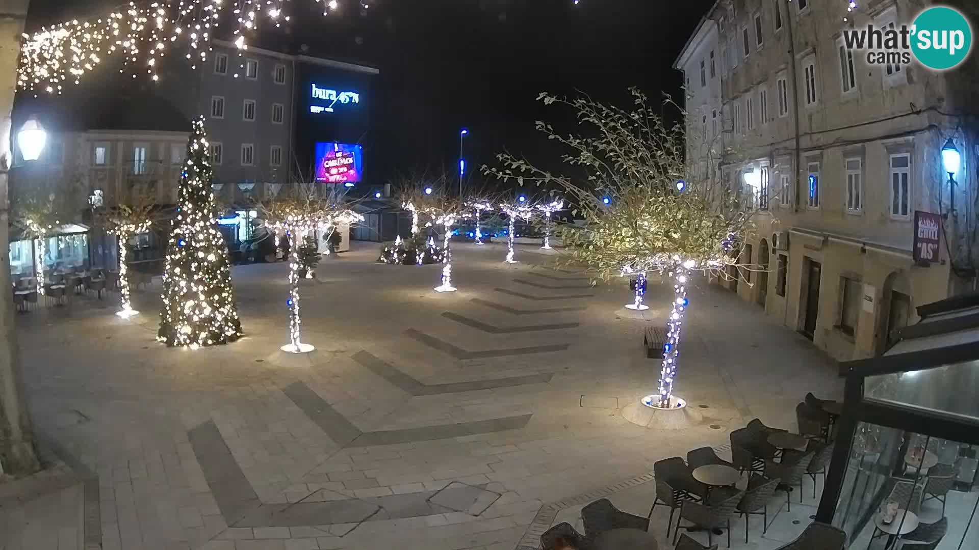 Zentrum der Stadt Senj – Pavlin platz – Live Cam Dalmatia