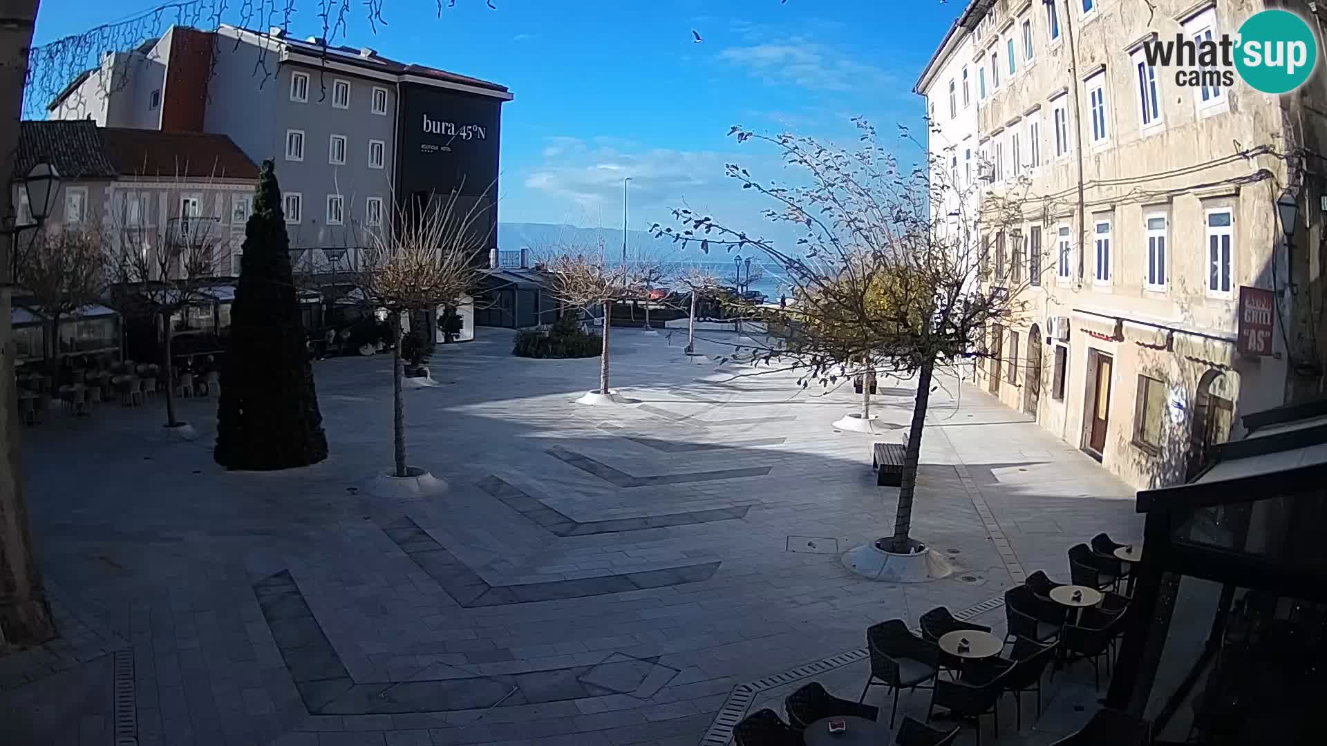 Centro della città di Senj – Piazza Pavlin – Live Cam Dalmazia