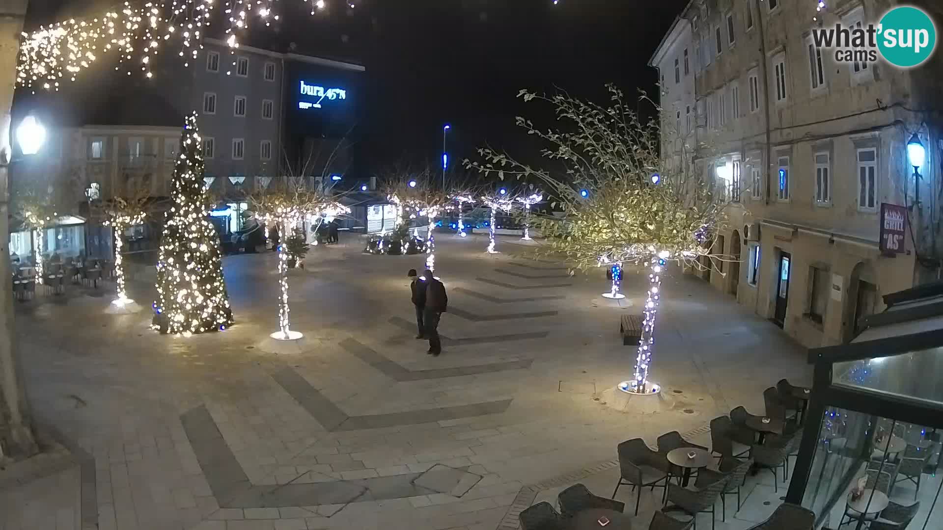 Zentrum der Stadt Senj – Pavlin platz – Live Cam Dalmatia