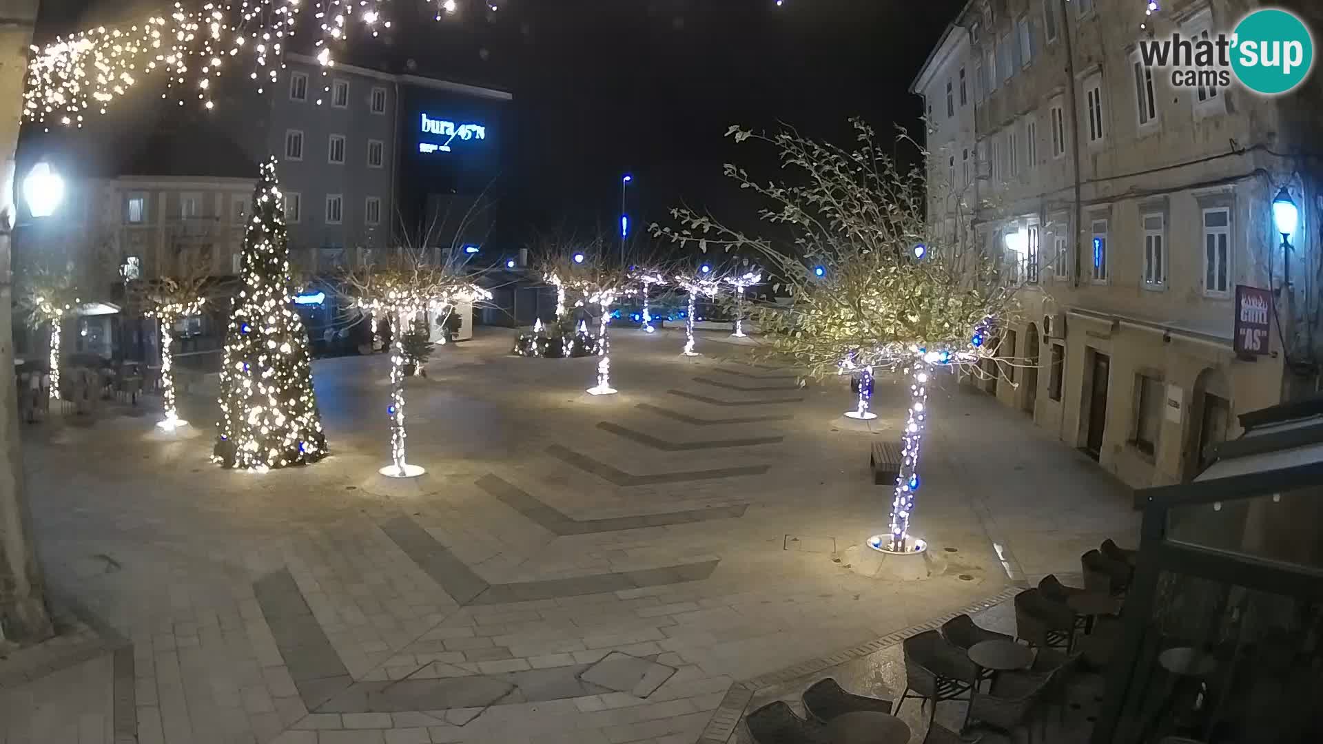 Centre de la ville de Senj – Place Pavlin – Live Cam Dalmatie