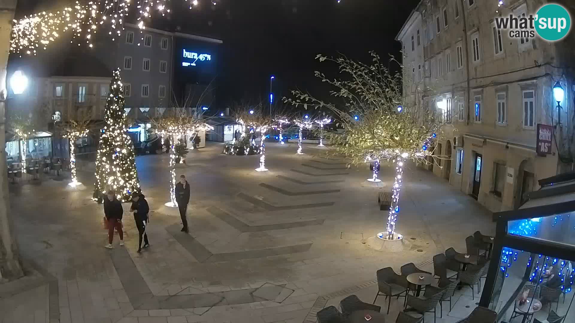 Center mesta Senj – Pavlinski trg – spletne kamere Dalmacija