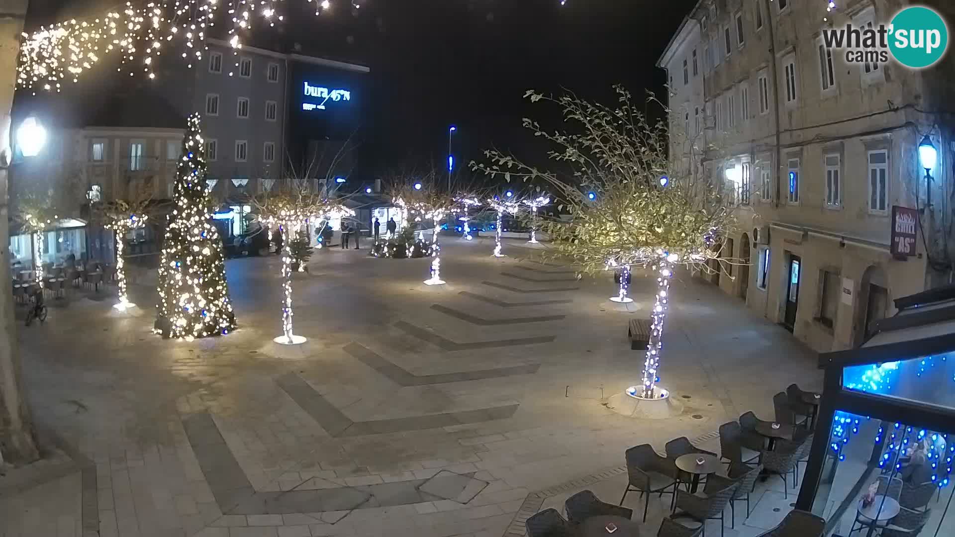 Center mesta Senj – Pavlinski trg – spletne kamere Dalmacija