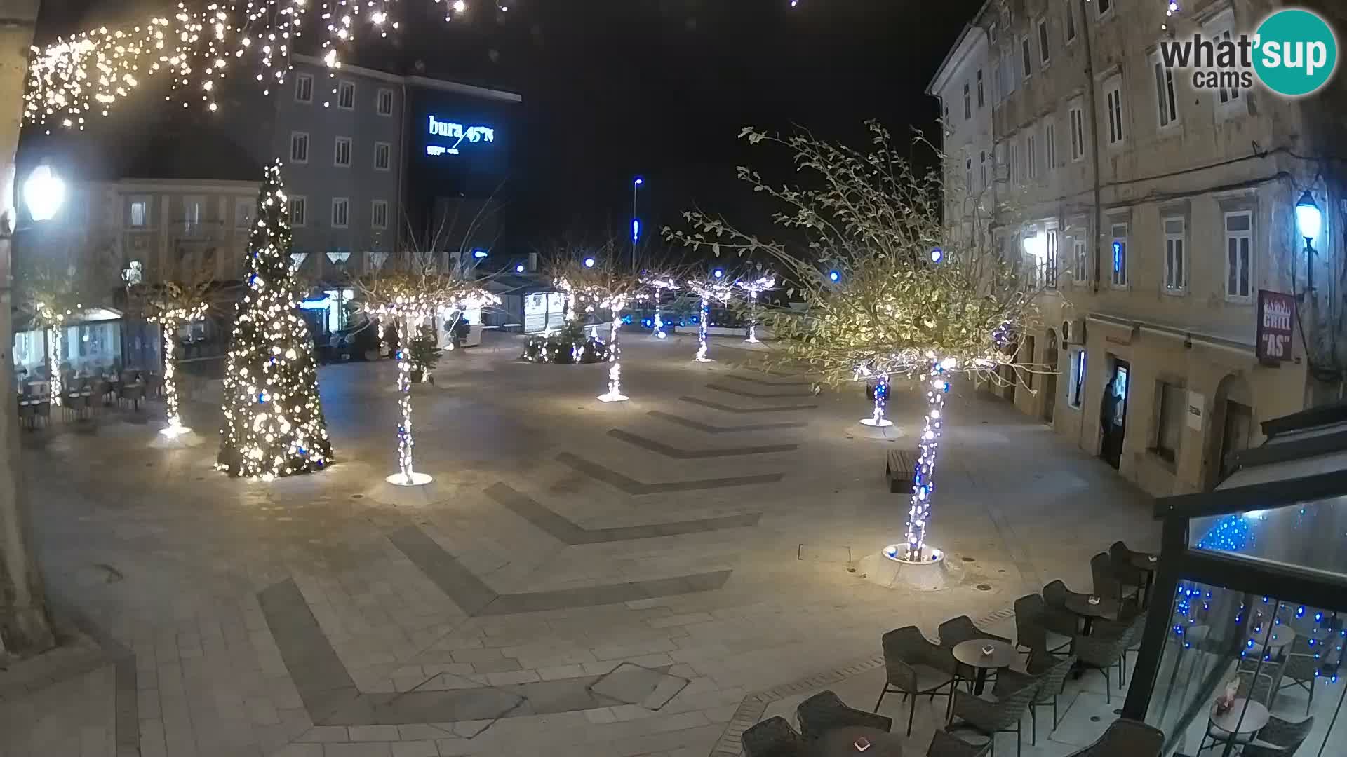 Center of Senj city – Pavlin square – Live Cam Dalmatia