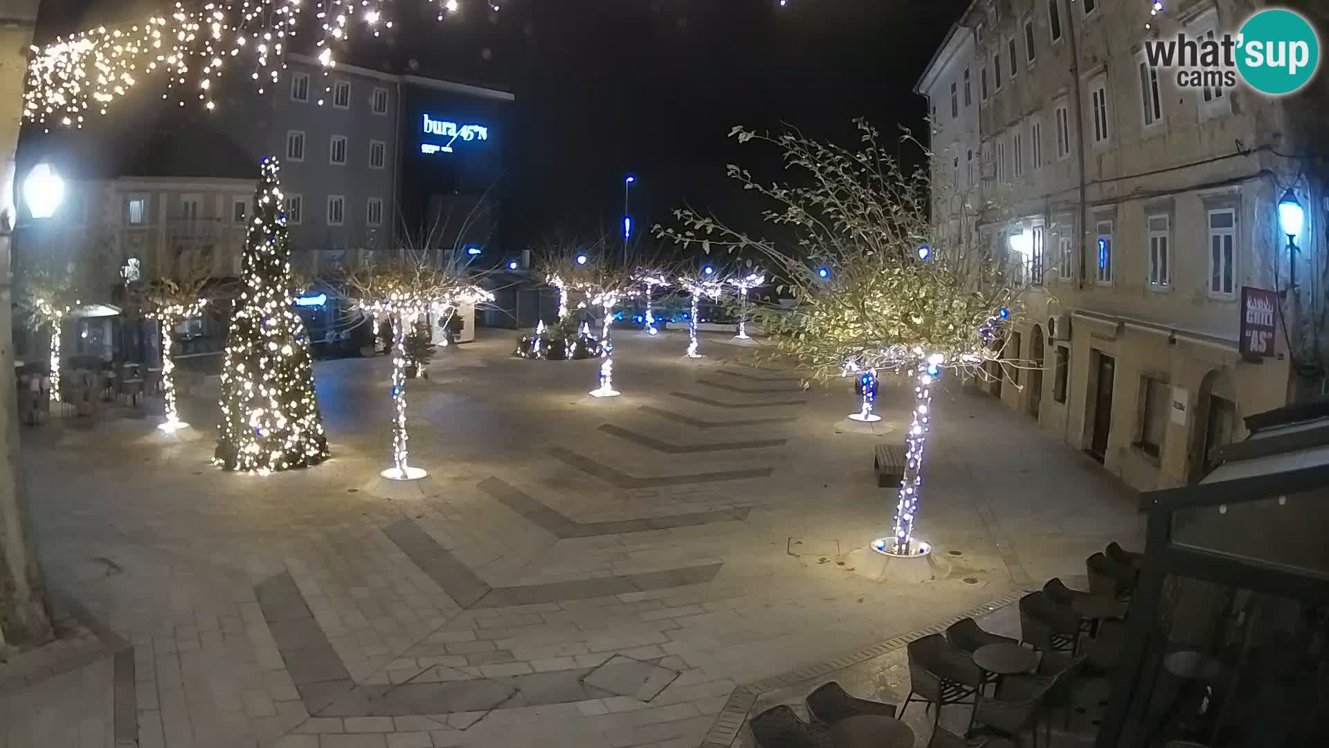 Centre de la ville de Senj – Place Pavlin – Live Cam Dalmatie