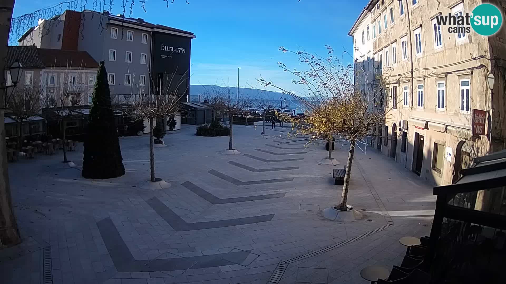 Centro della città di Senj – Piazza Pavlin – Live Cam Dalmazia