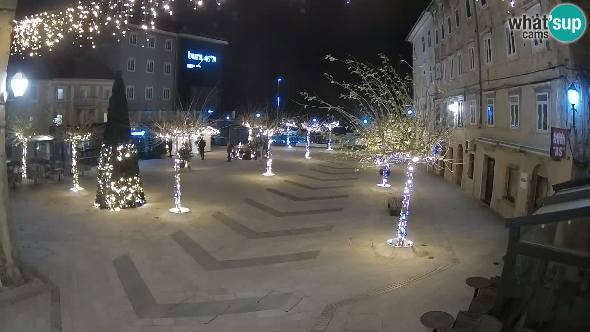 Zentrum der Stadt Senj – Pavlin platz – Live Cam Dalmatia