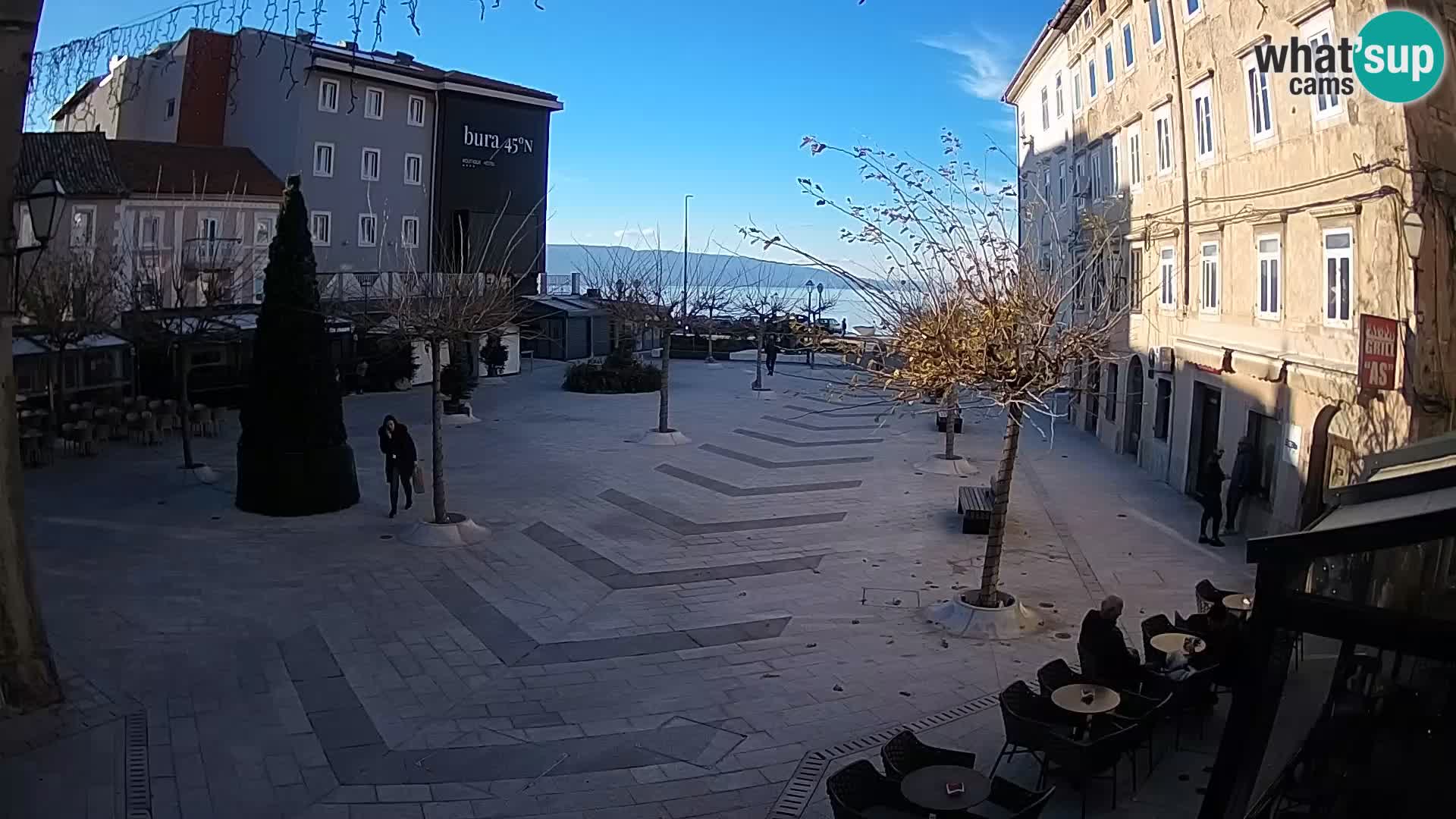 Centro della città di Senj – Piazza Pavlin – Live Cam Dalmazia