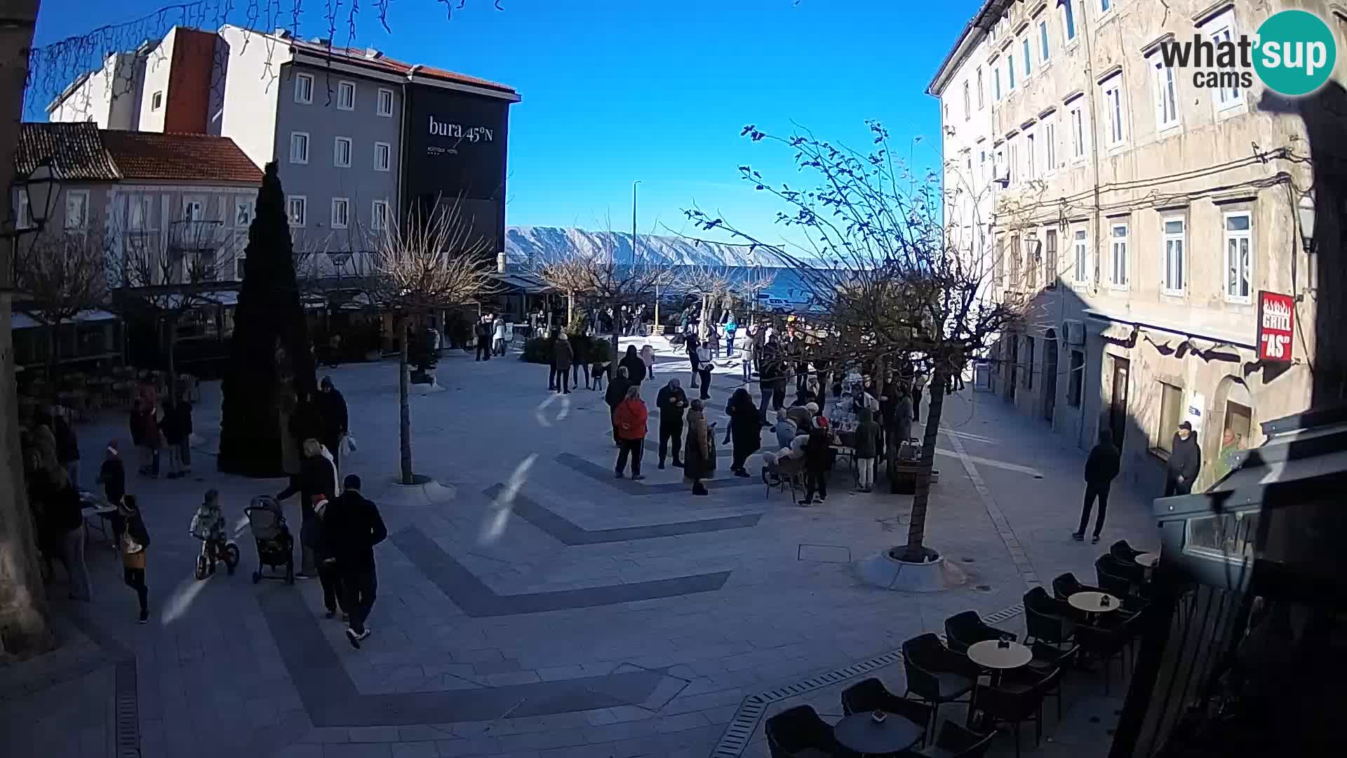 Center of Senj city – Pavlin square – Live Cam Dalmatia