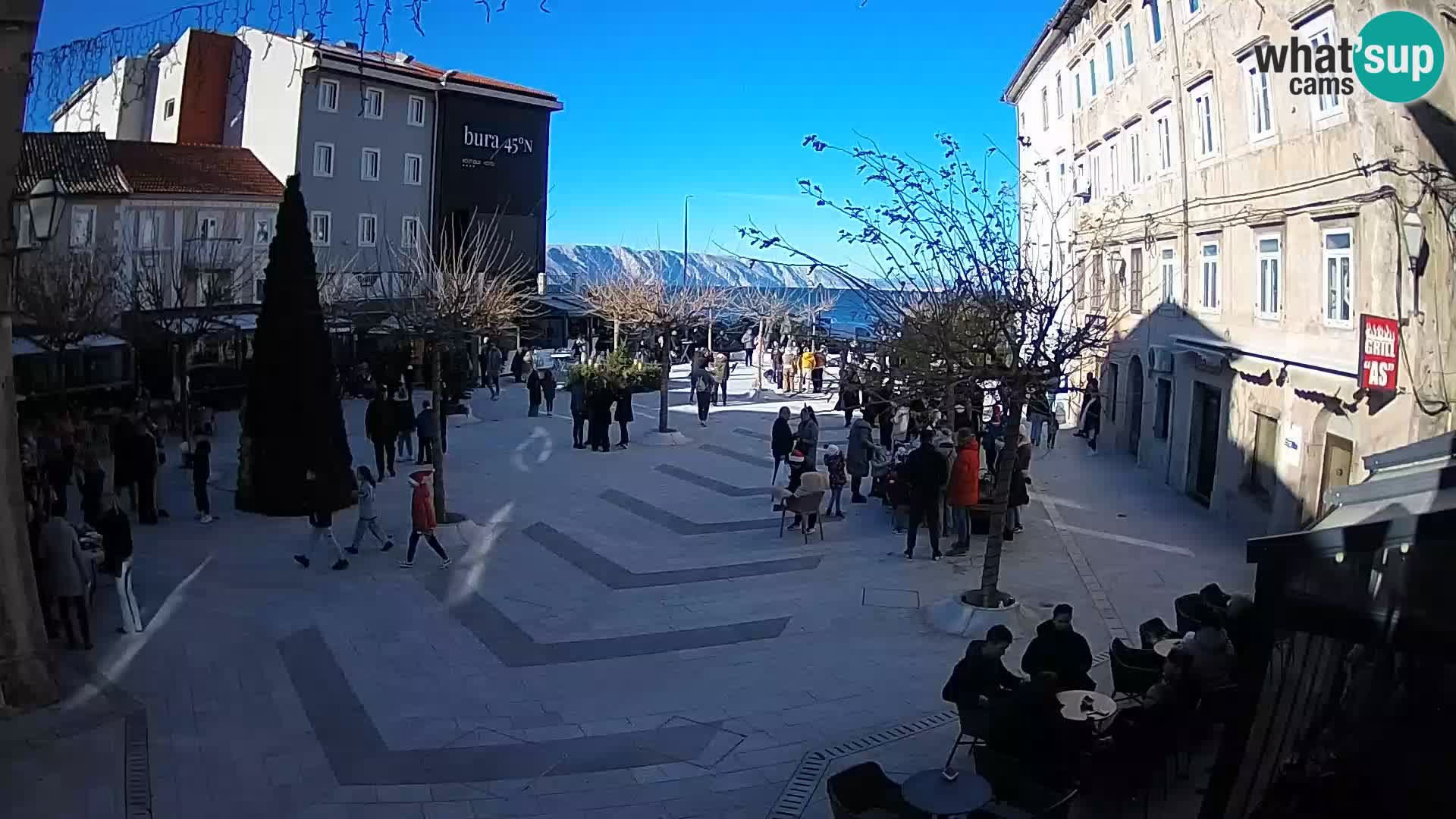 Centro della città di Senj – Piazza Pavlin – Live Cam Dalmazia