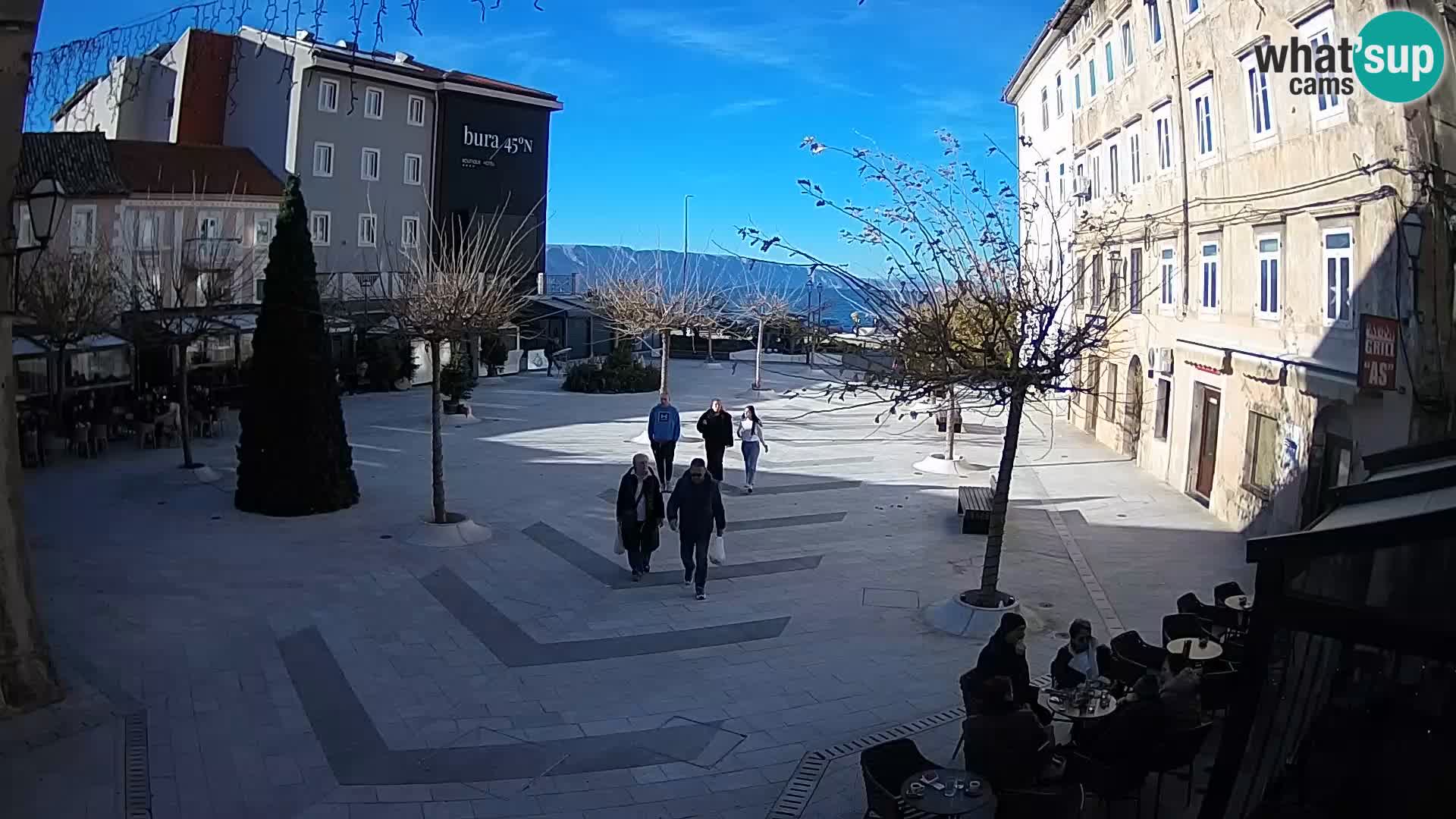 Centro della città di Senj – Piazza Pavlin – Live Cam Dalmazia