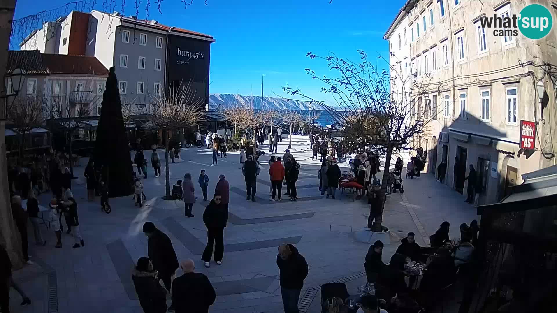 Centro della città di Senj – Piazza Pavlin – Live Cam Dalmazia