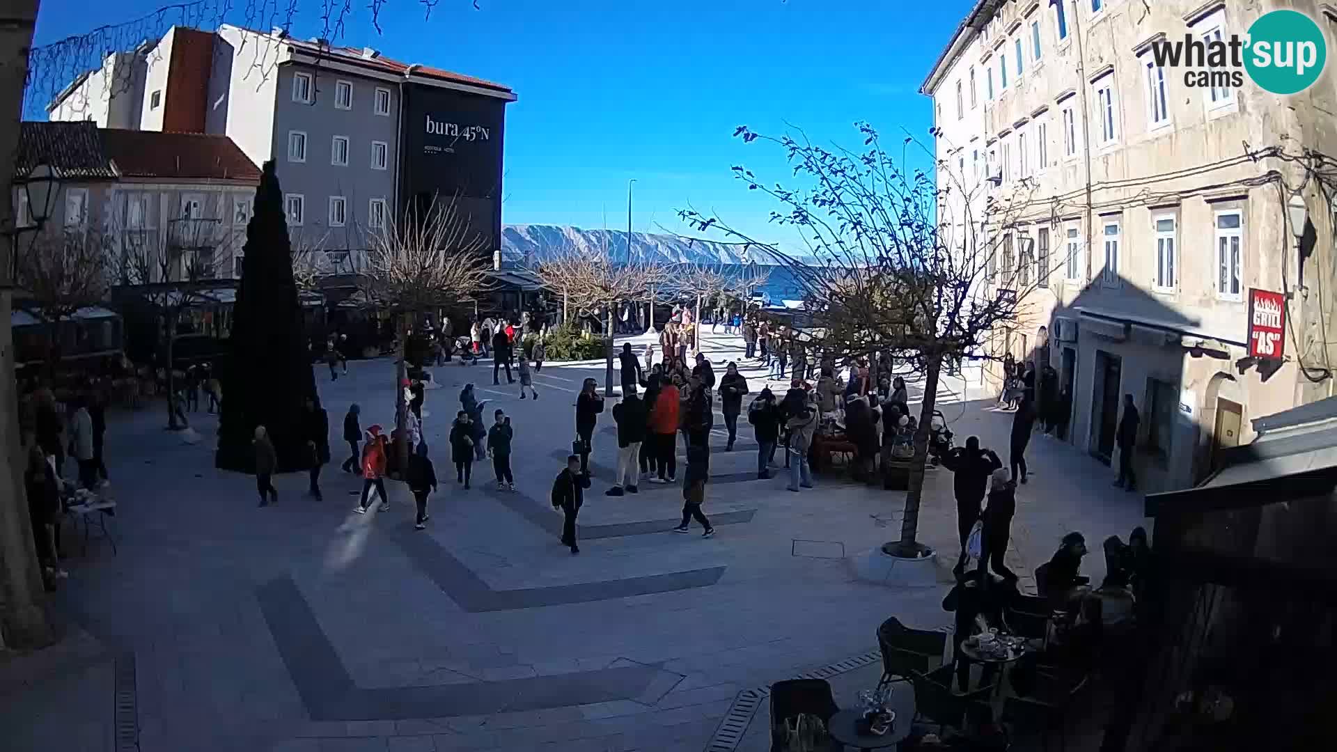 Centro della città di Senj – Piazza Pavlin – Live Cam Dalmazia