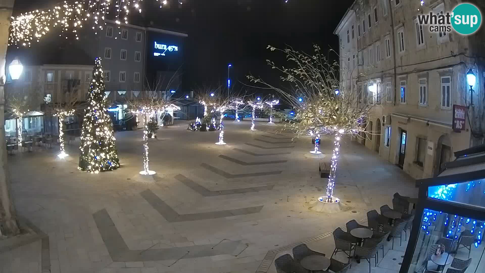 Centro de la ciudad de Senj – plaza Pavlin – Live Cam Dalmacia
