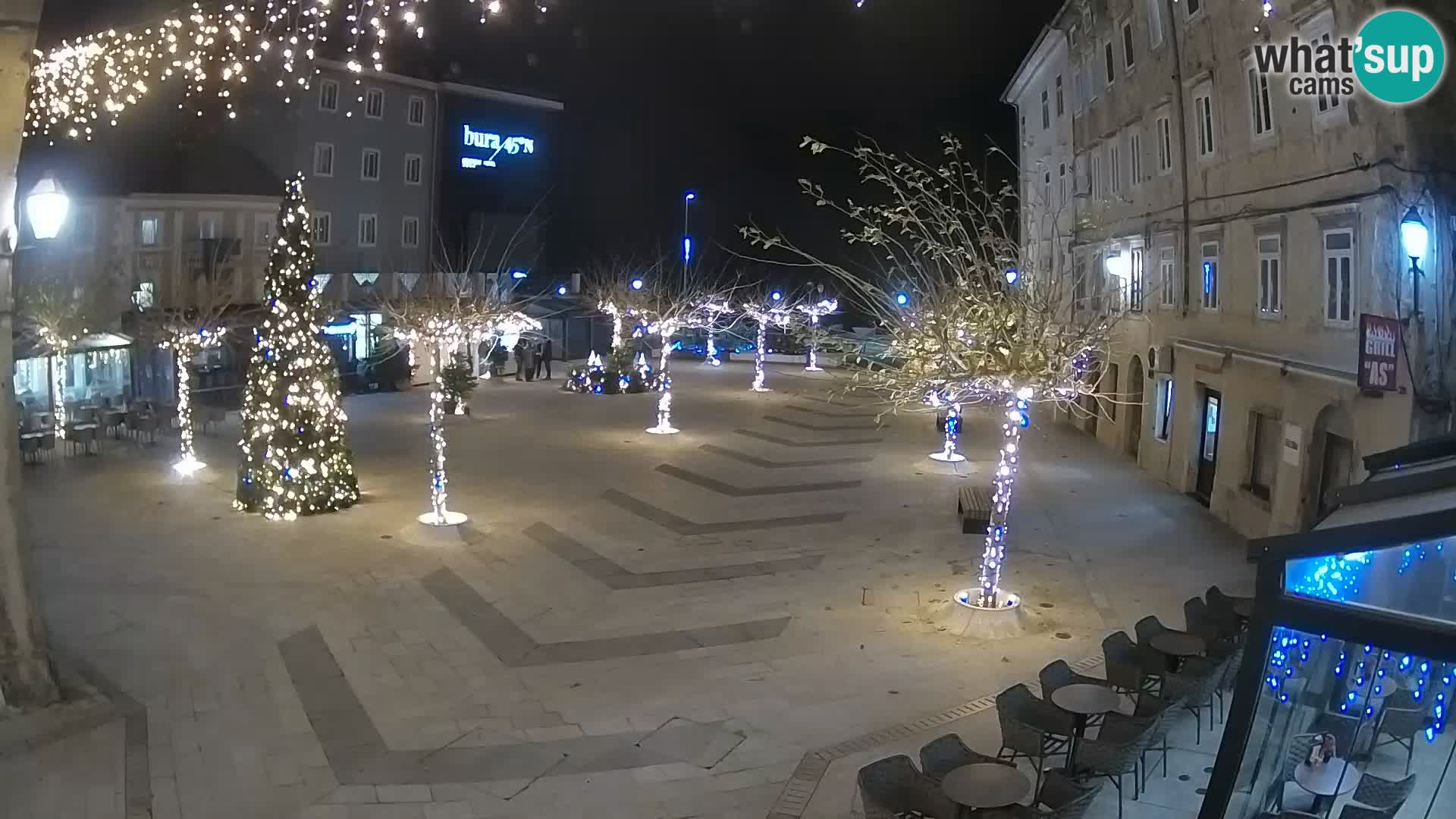 Centro de la ciudad de Senj – plaza Pavlin – Live Cam Dalmacia