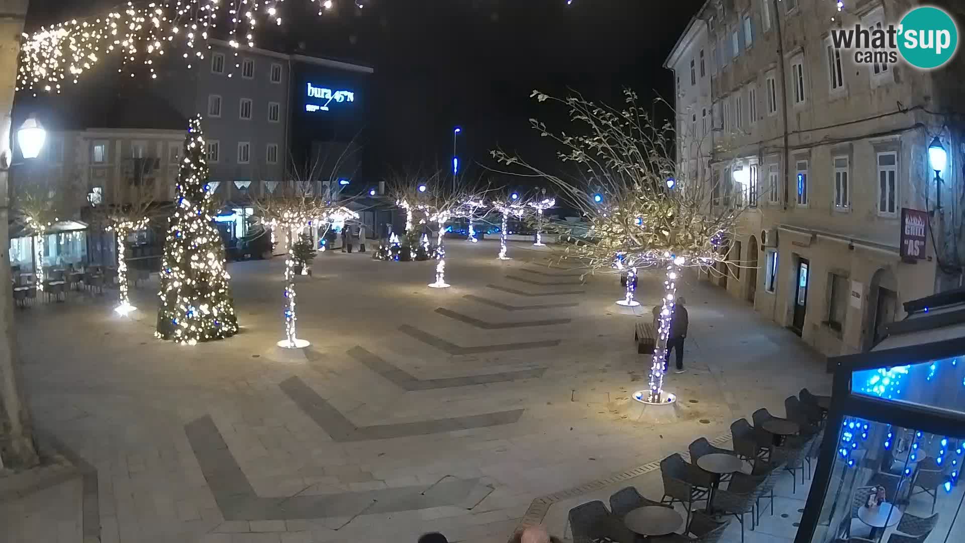 Centro de la ciudad de Senj – plaza Pavlin – Live Cam Dalmacia