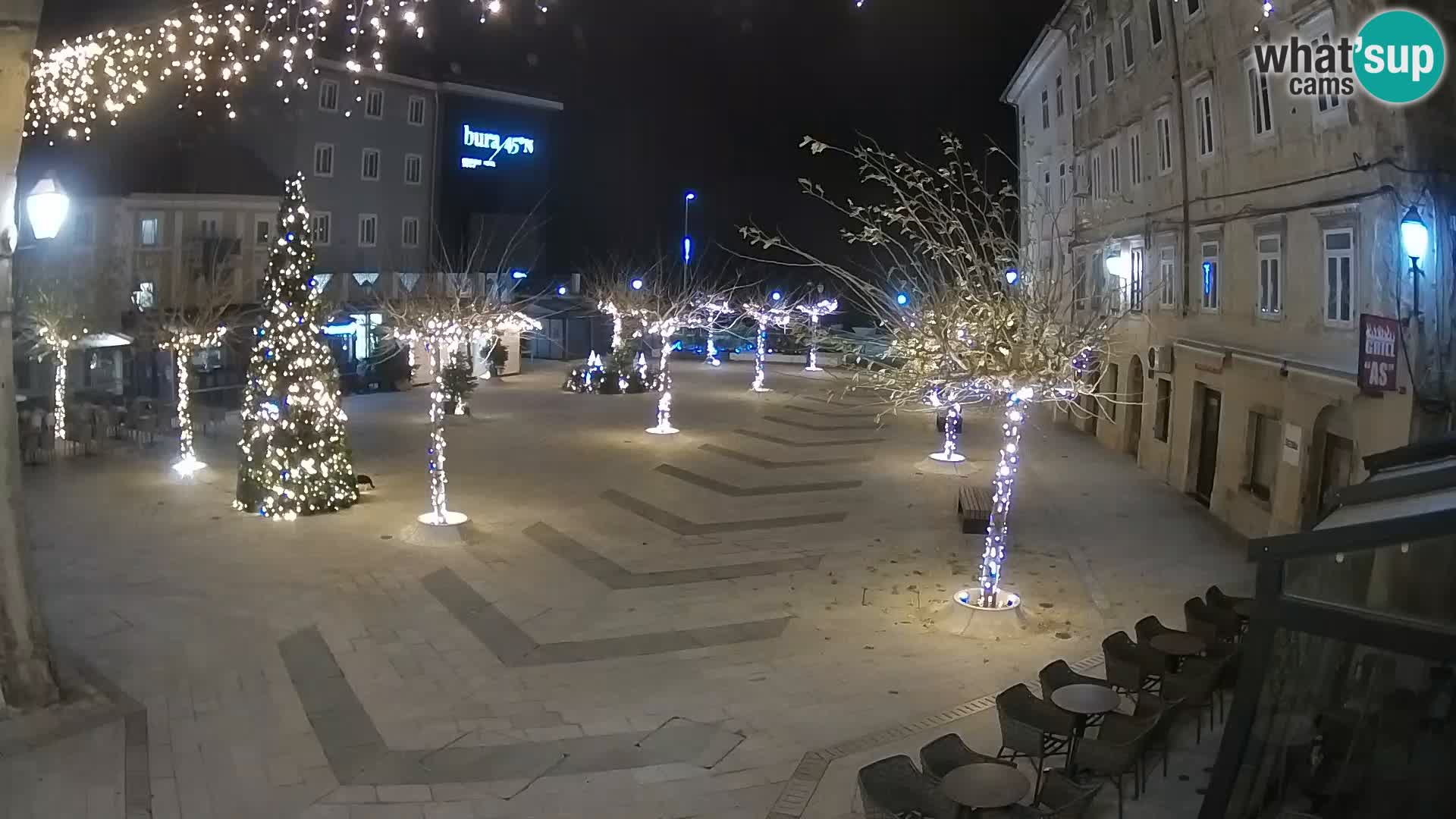 Center of Senj city – Pavlin square – Live Cam Dalmatia