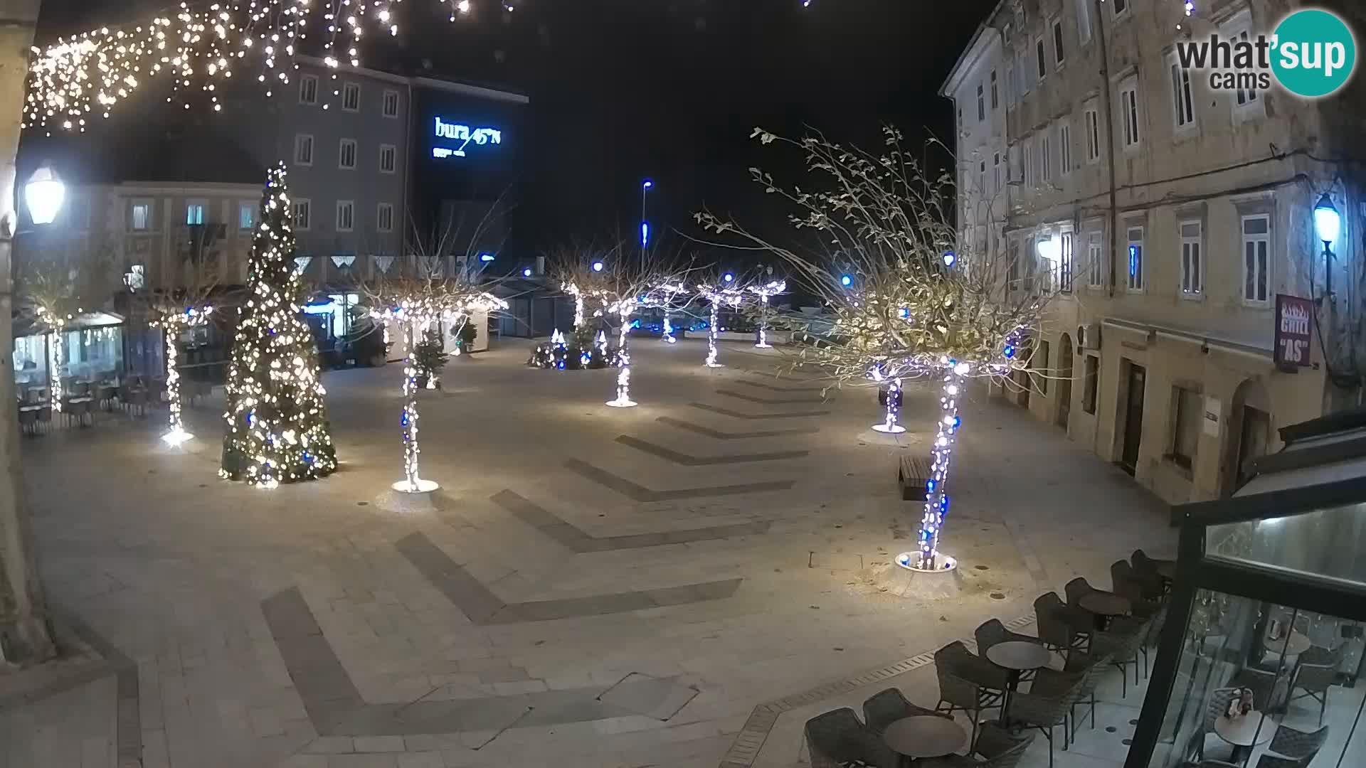 Centro della città di Senj – Piazza Pavlin – Live Cam Dalmazia