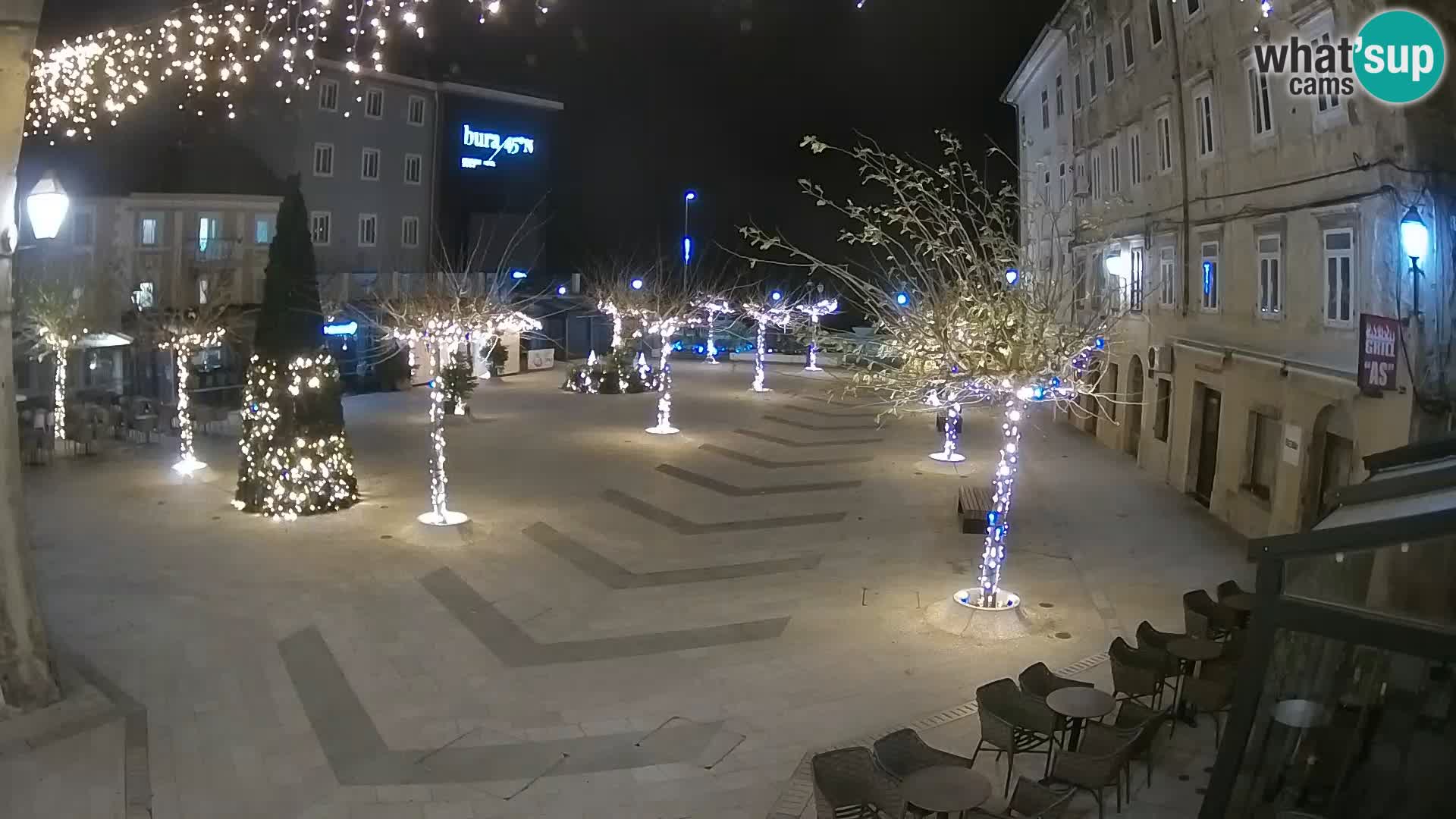 Center of Senj city – Pavlin square – Live Cam Dalmatia