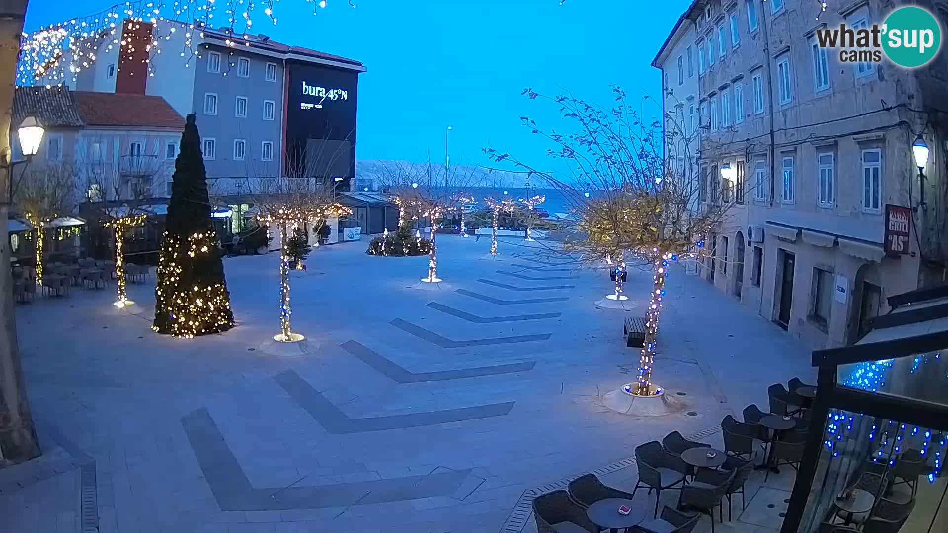 Centre de la ville de Senj – Place Pavlin – Live Cam Dalmatie