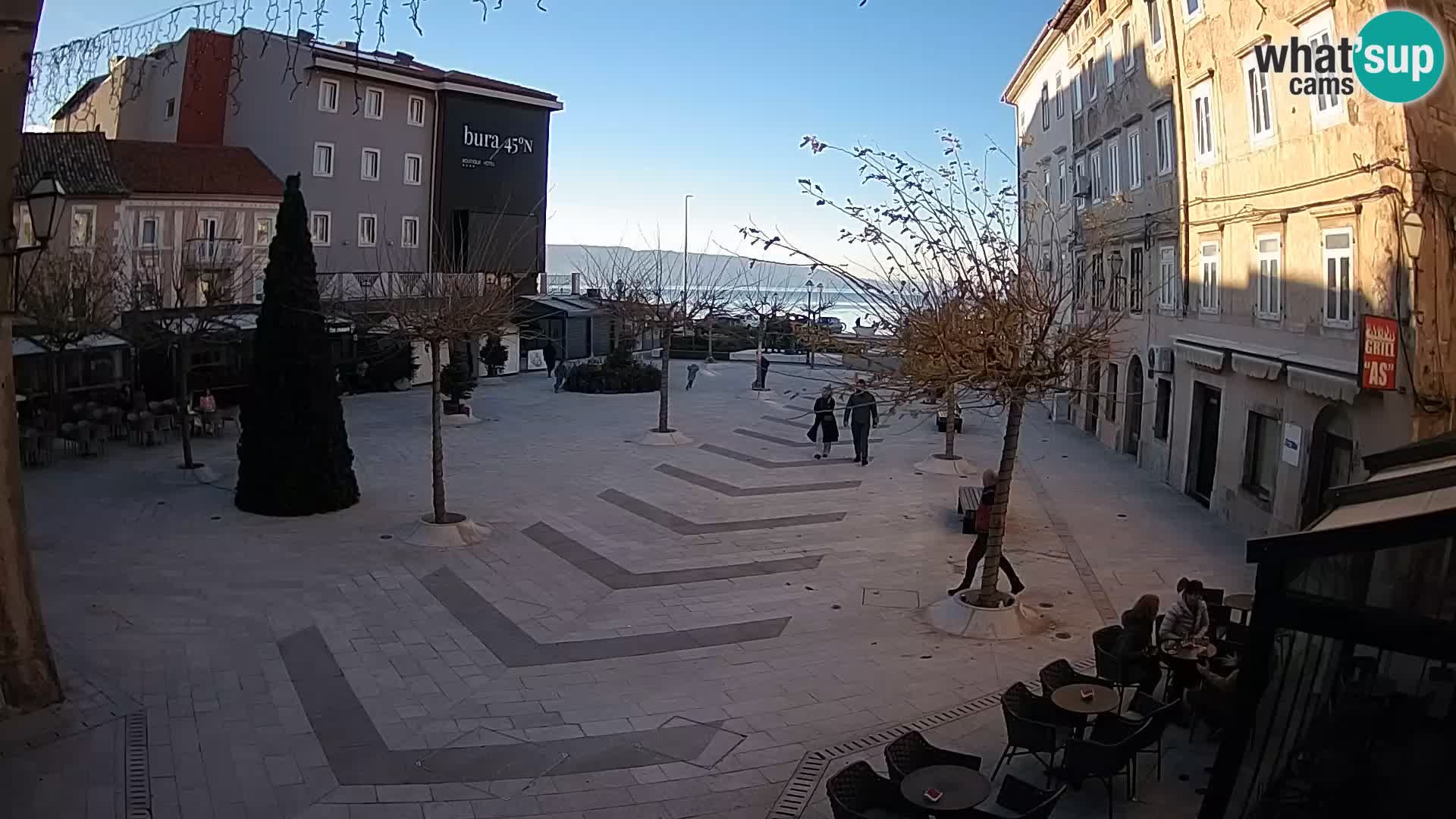 Center of Senj city – Pavlin square – Live Cam Dalmatia