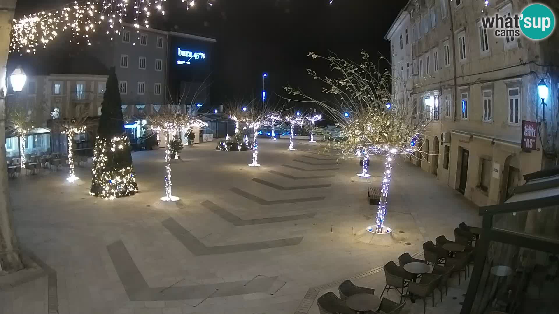 Centre de la ville de Senj – Place Pavlin – Live Cam Dalmatie