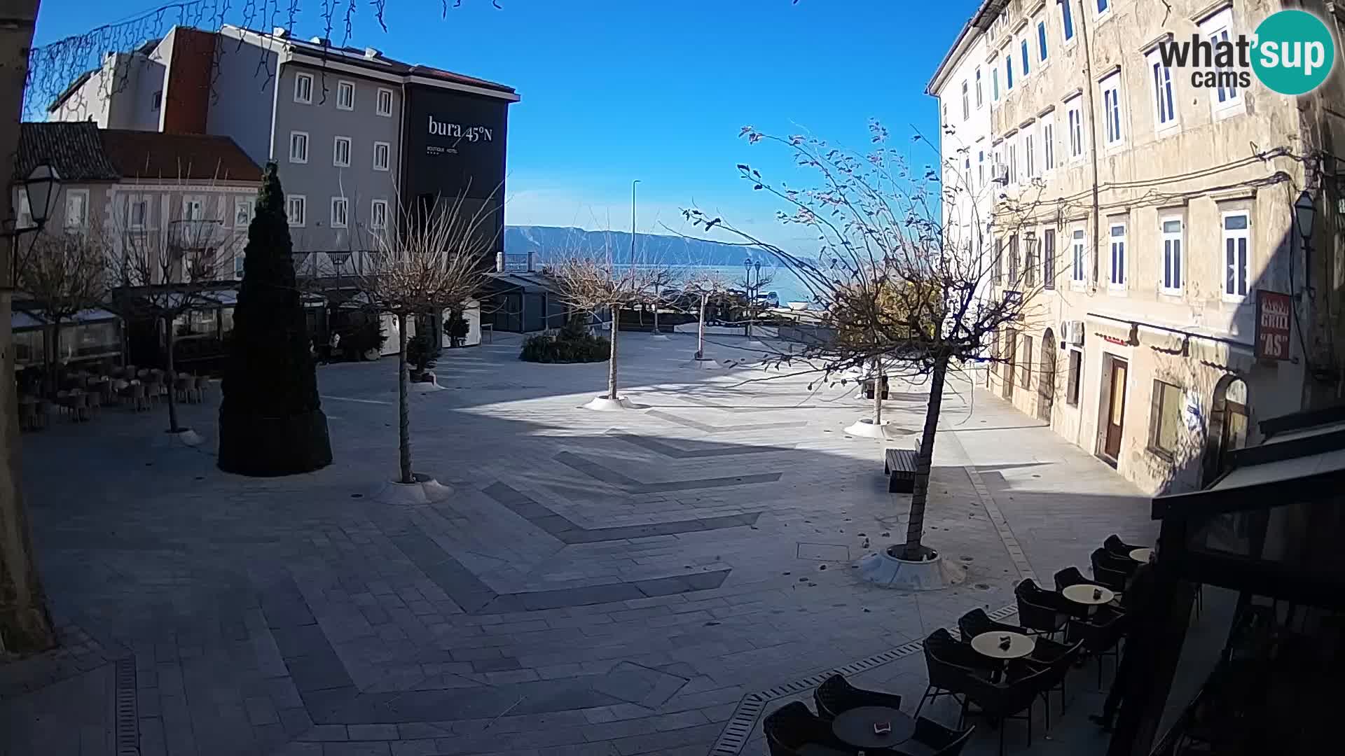 Centro della città di Senj – Piazza Pavlin – Live Cam Dalmazia