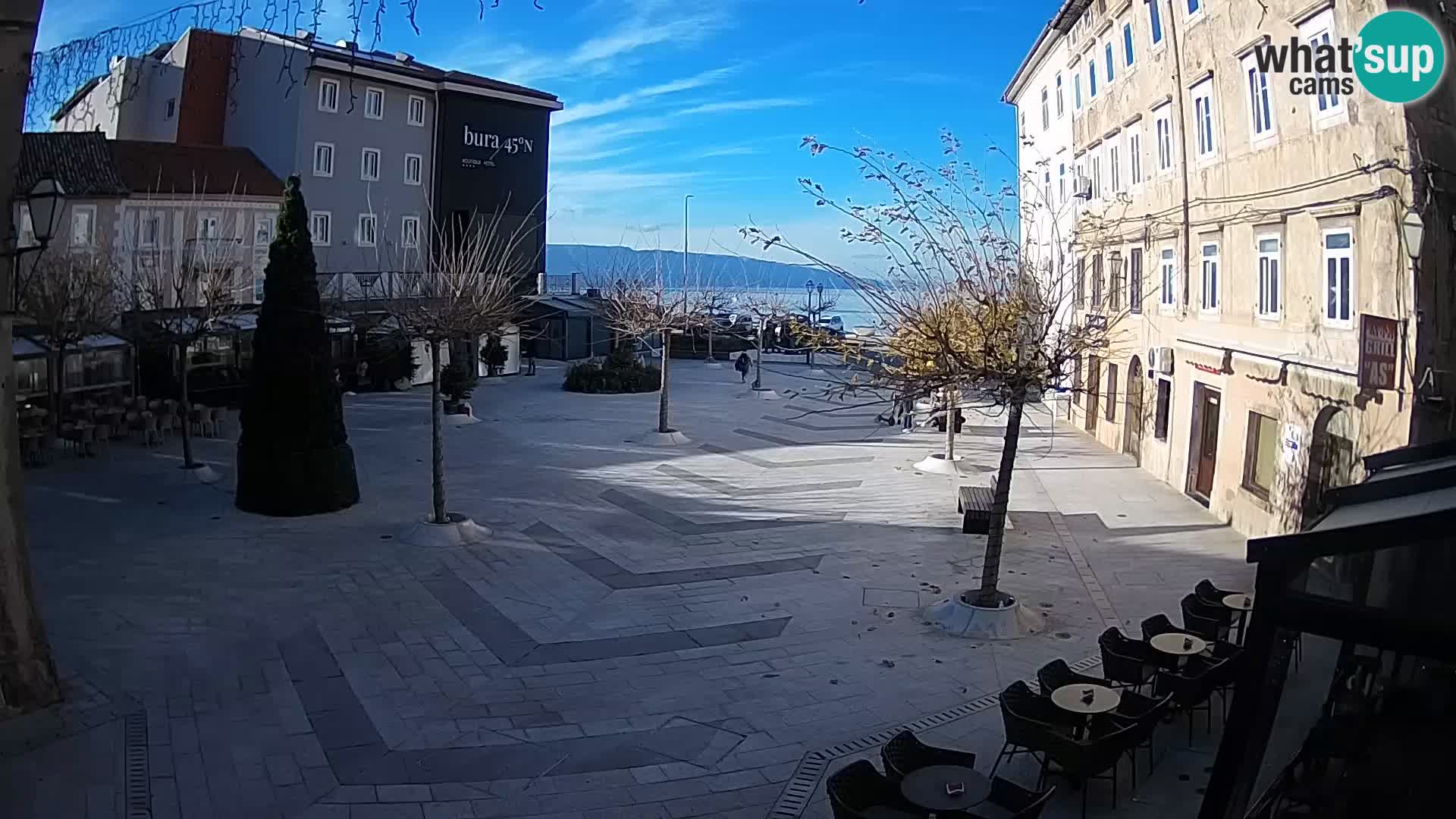 Centro della città di Senj – Piazza Pavlin – Live Cam Dalmazia